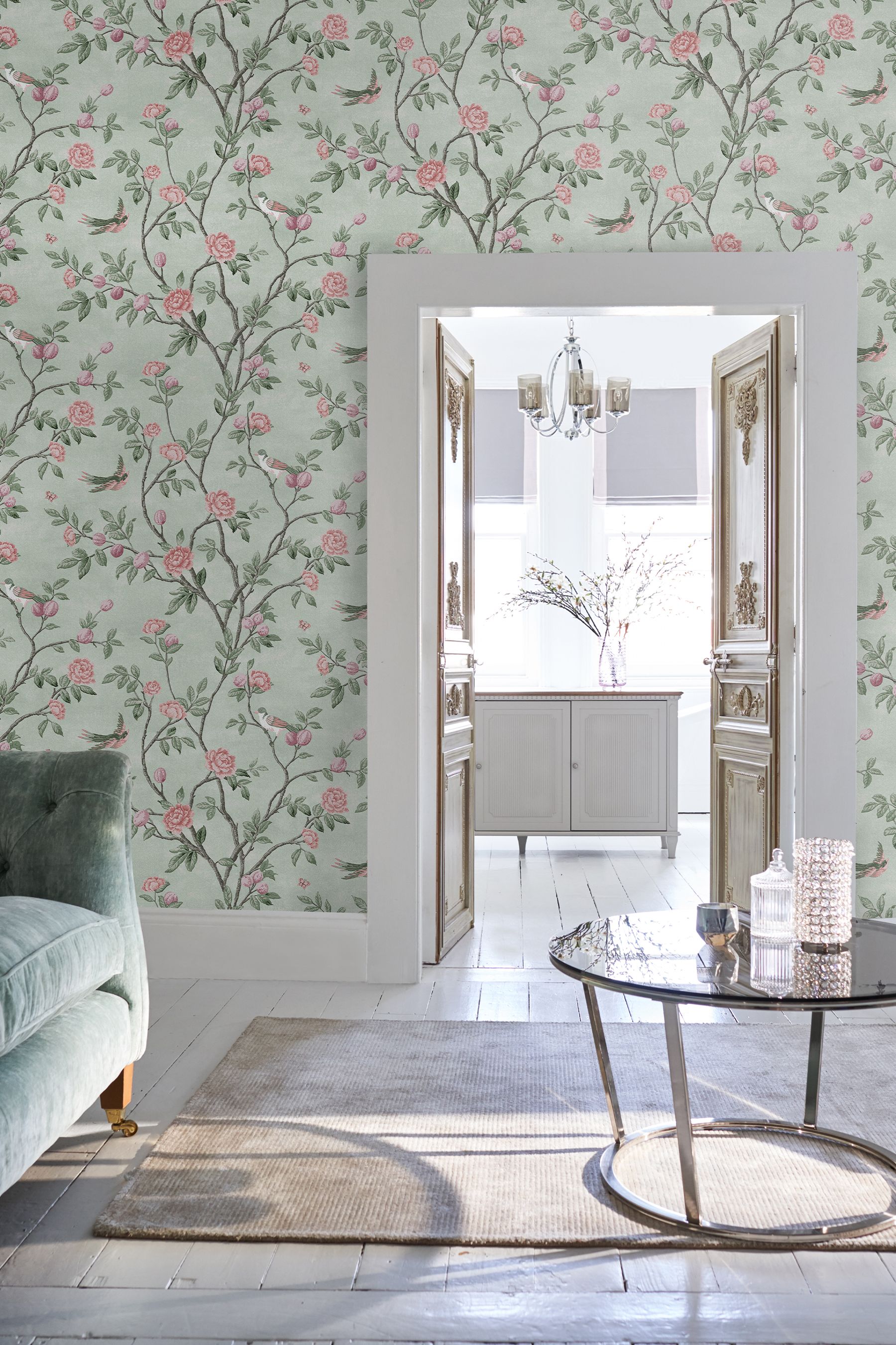 Buy Laura Ashley Eglantine Wallpaper Sample from the Next