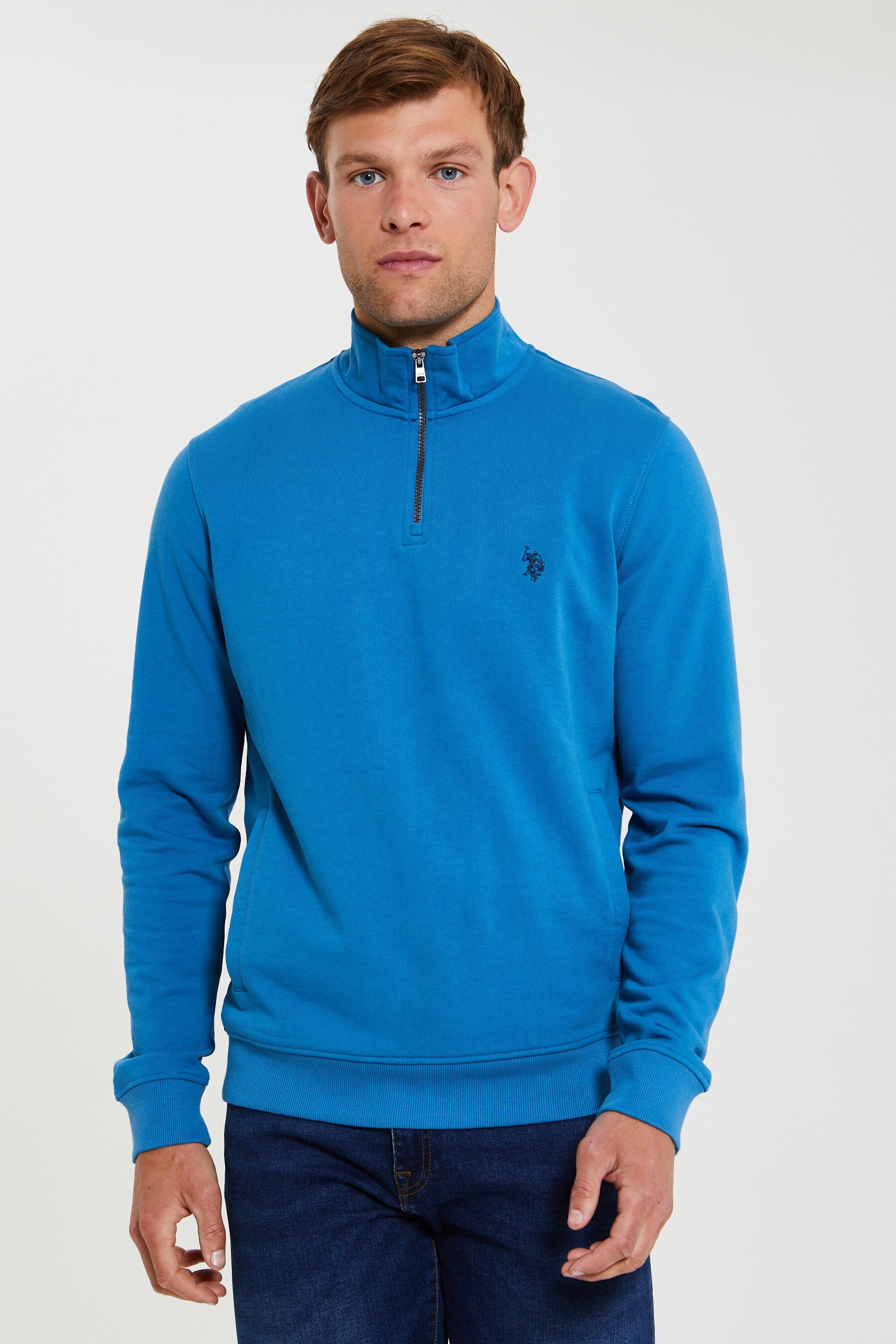 us polo assn zip sweater