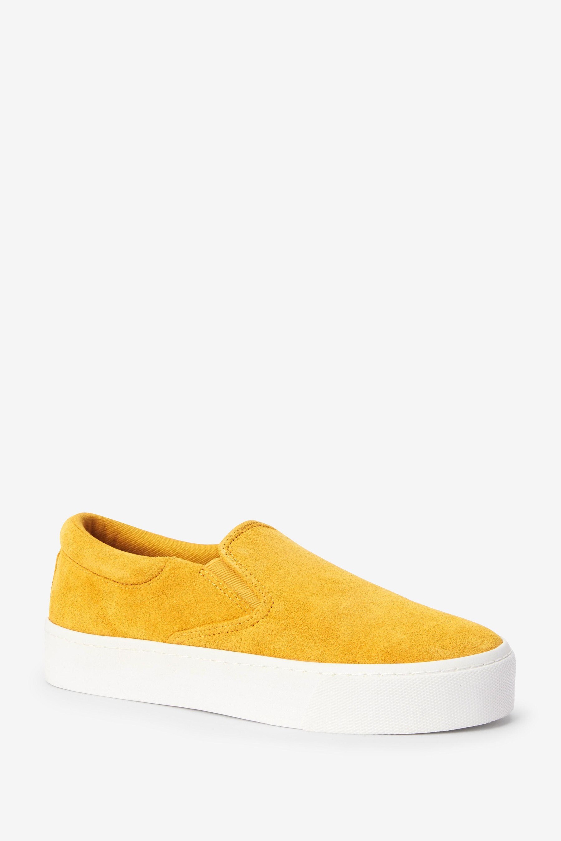 tan slip on trainers