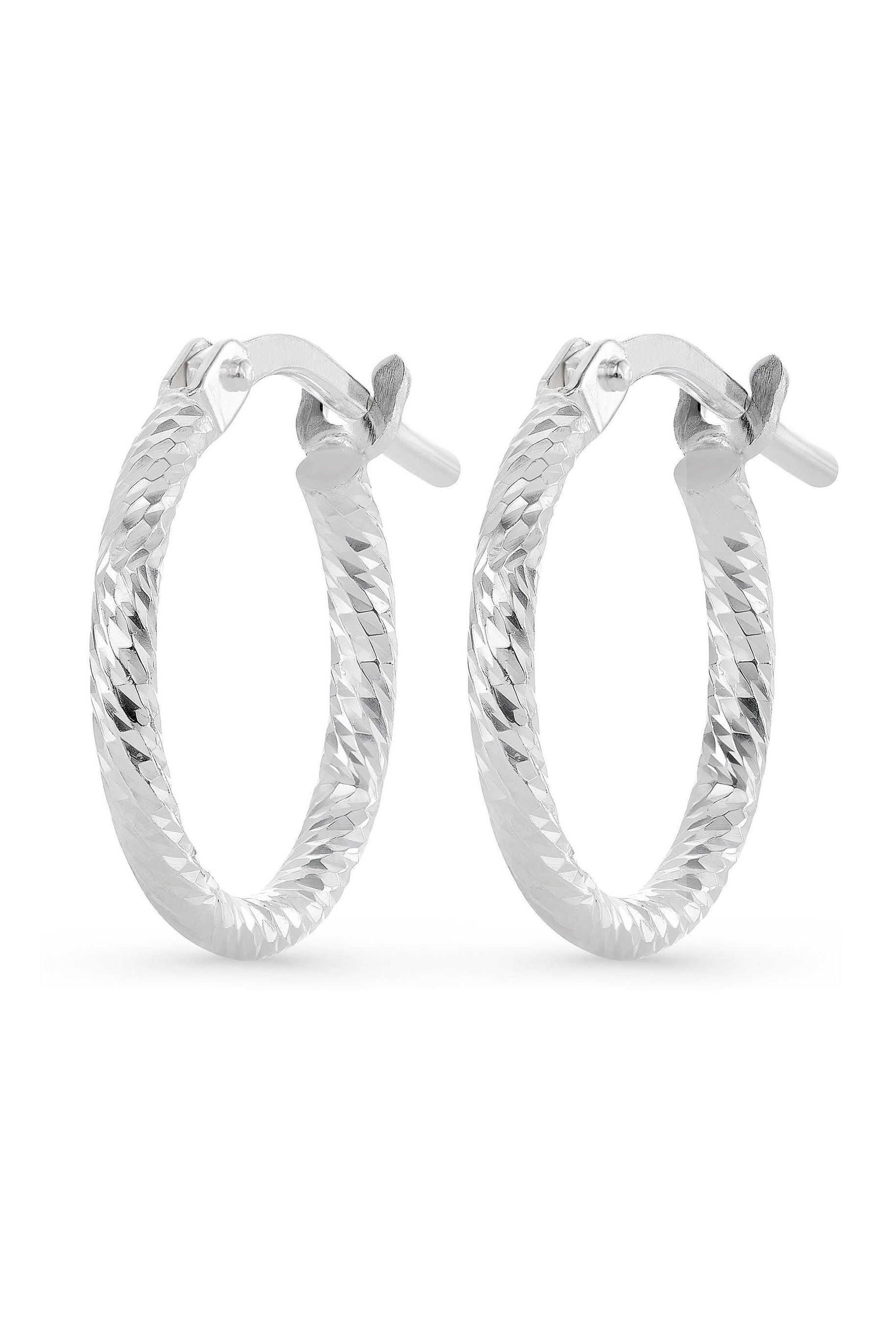 Buy Beaverbrooks Sterling Silver Hoop Earrings from the Next UK online shop