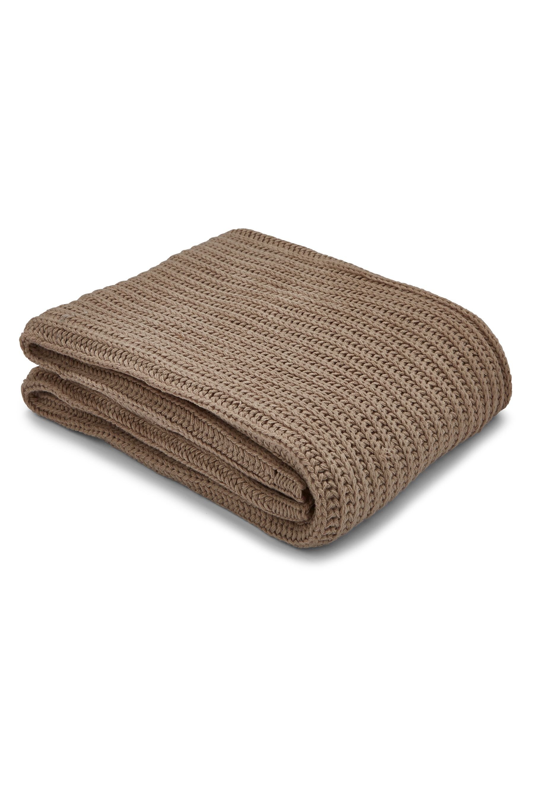 Buy Catherine Lansfield Natural Chunky Knit Throw from the Next UK