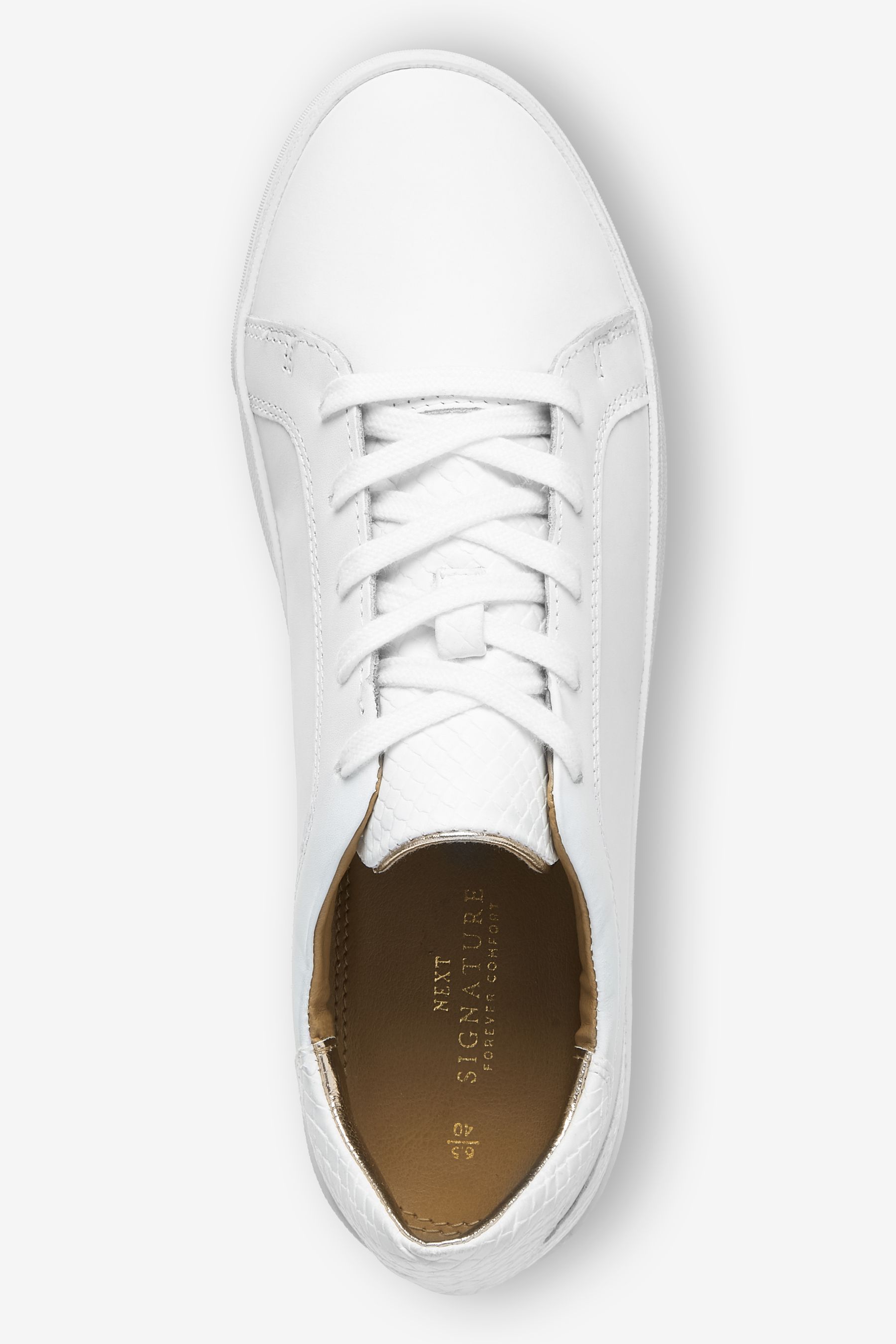 signature lace up flag trainers