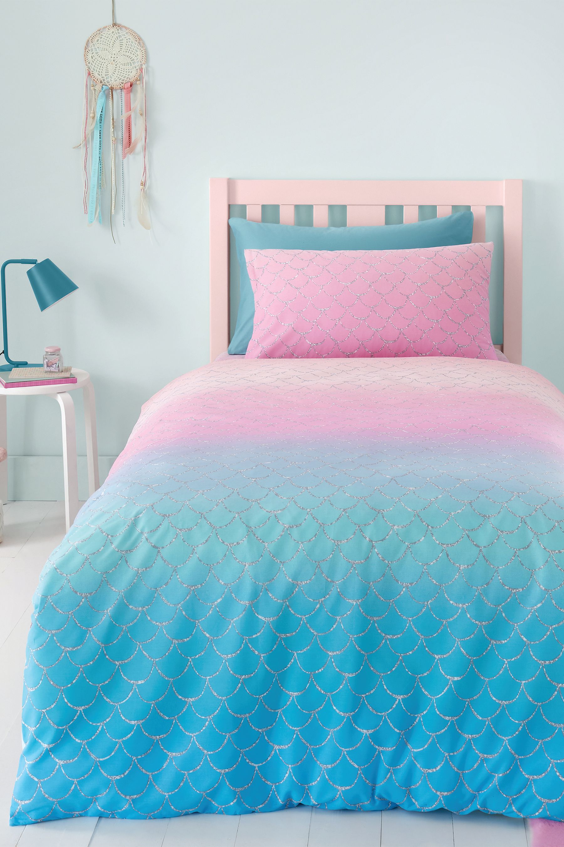 Buy Catherine Lansfield Mermaid Reversible Duvet Cover Set from the