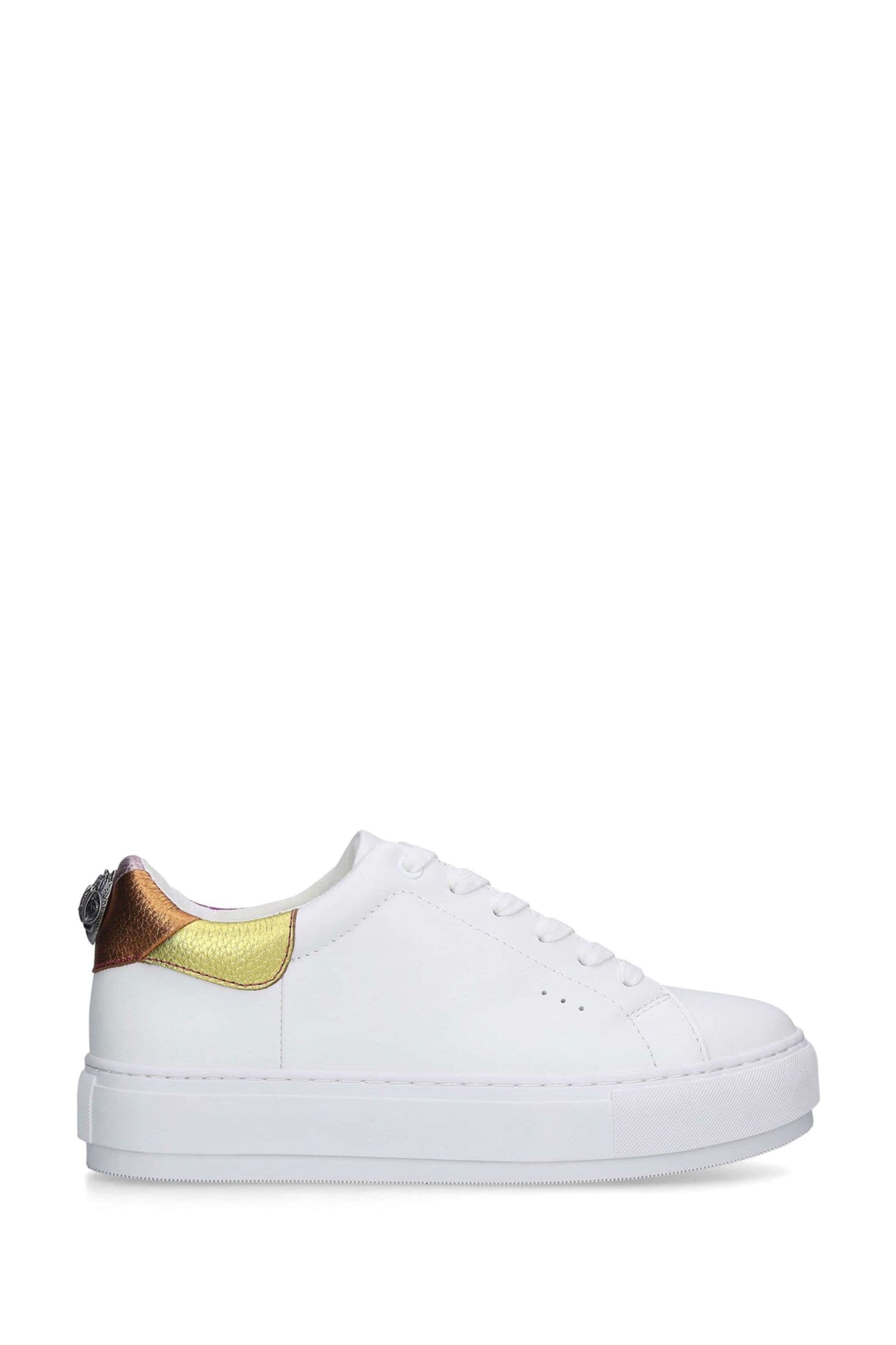 kurt geiger white platform trainers