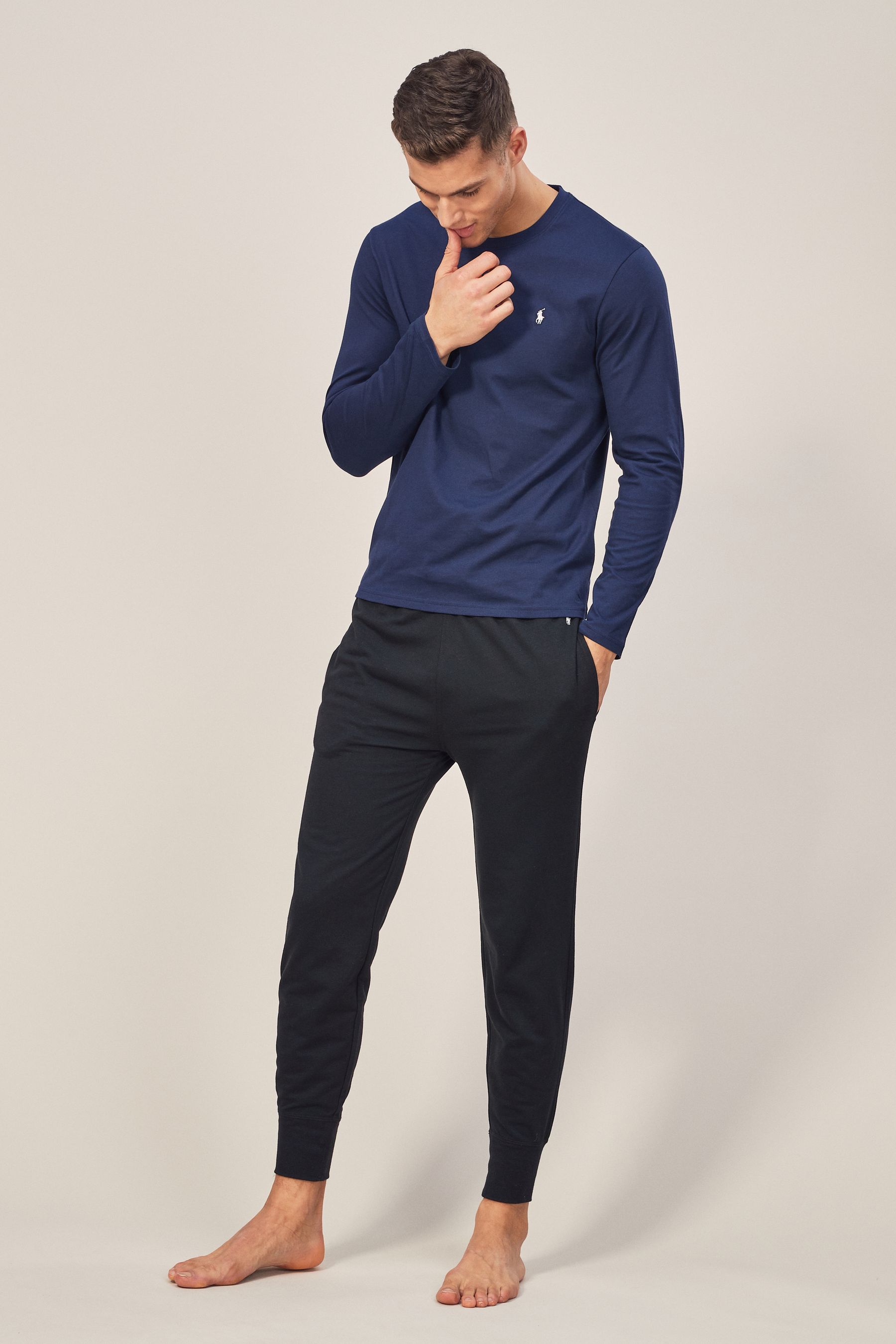 Buy Polo Ralph Lauren Navy Long Sleeve Crew T-Shirt from the Next UK online shop