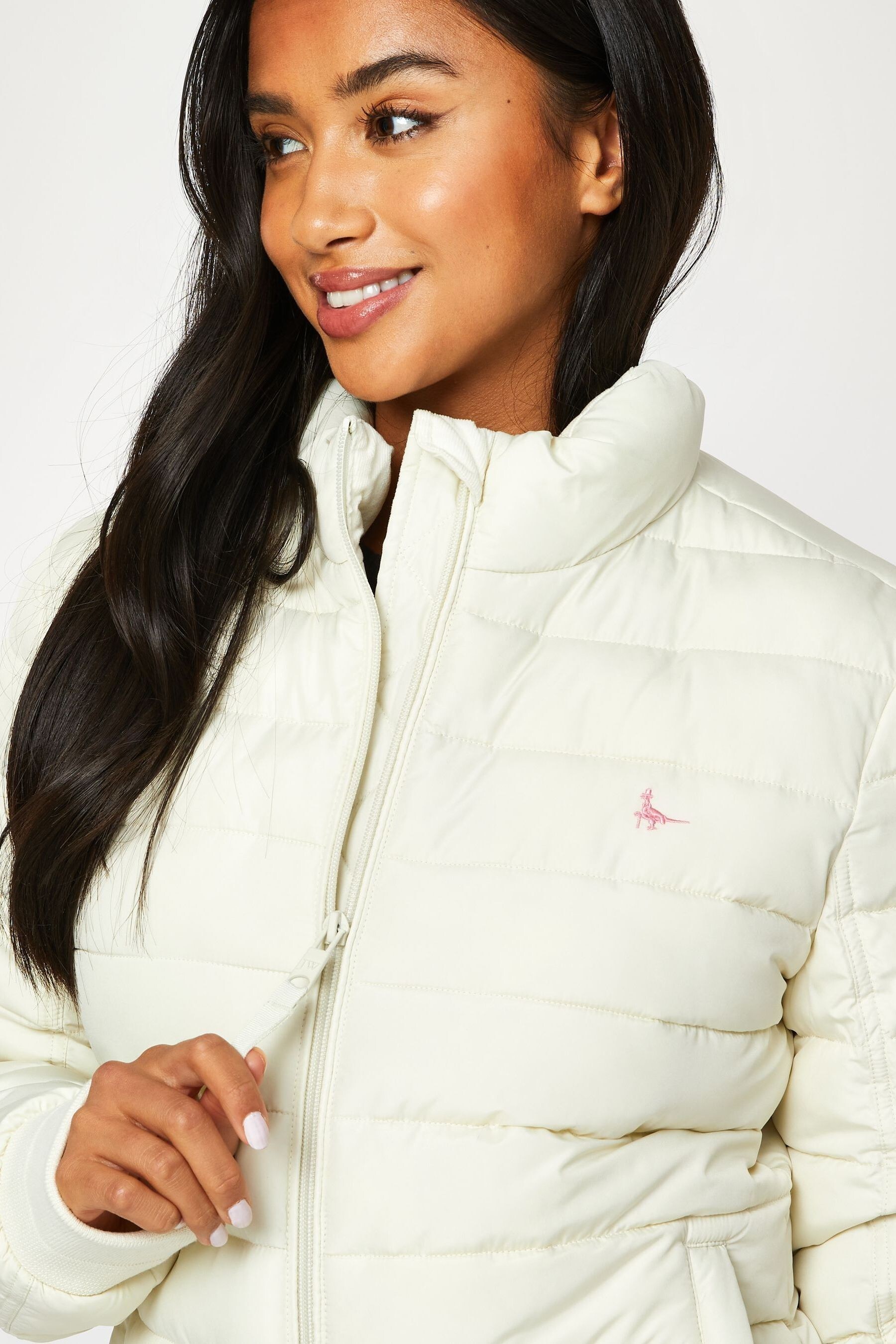 Buy Jack Wills White Luna Everyday Lightweight Puffer Jacket from the