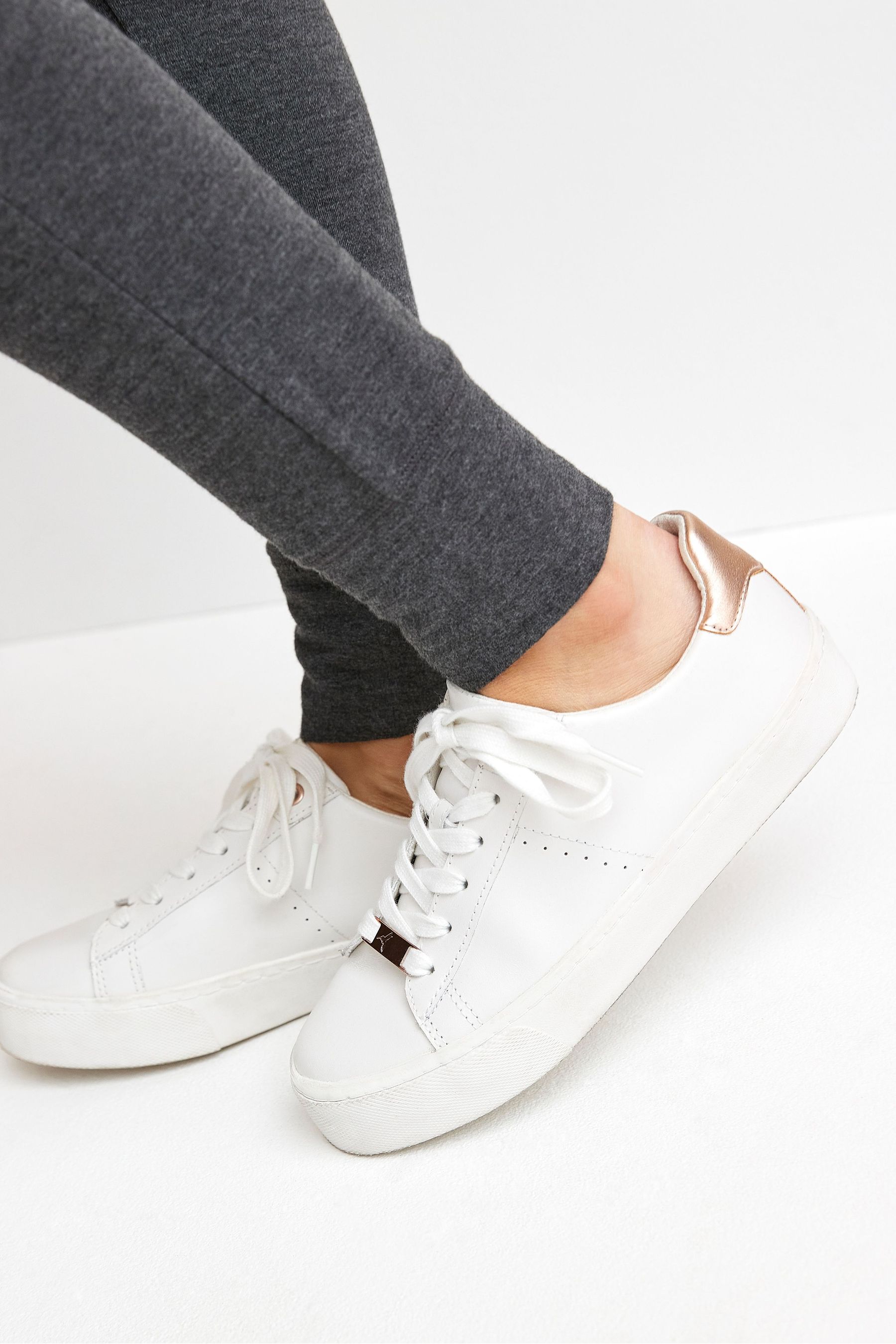signature lace up flag trainers