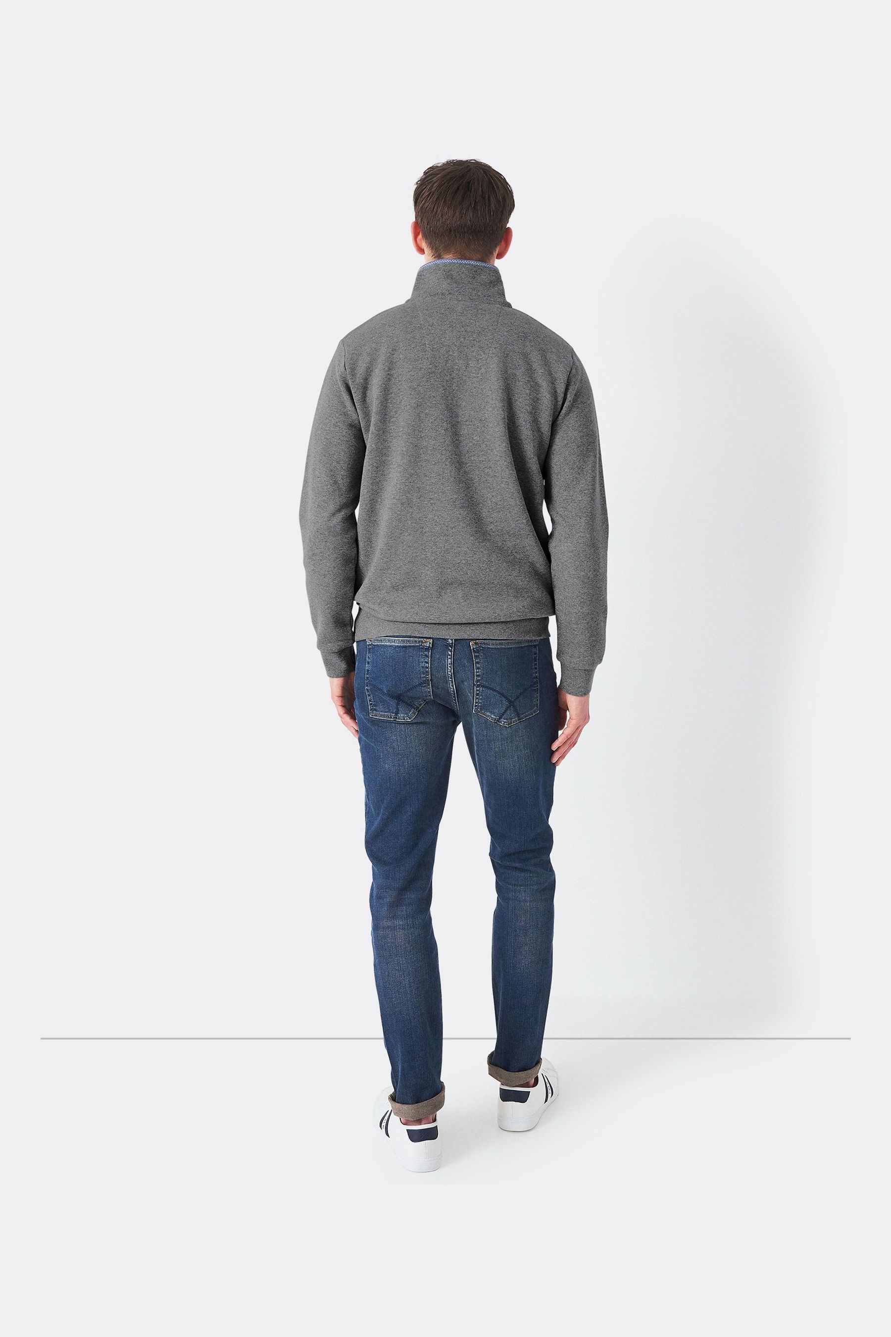 Buy Crew Clothing Company Grey Classic Half Zip Sweatshirt from the Next UK online shop