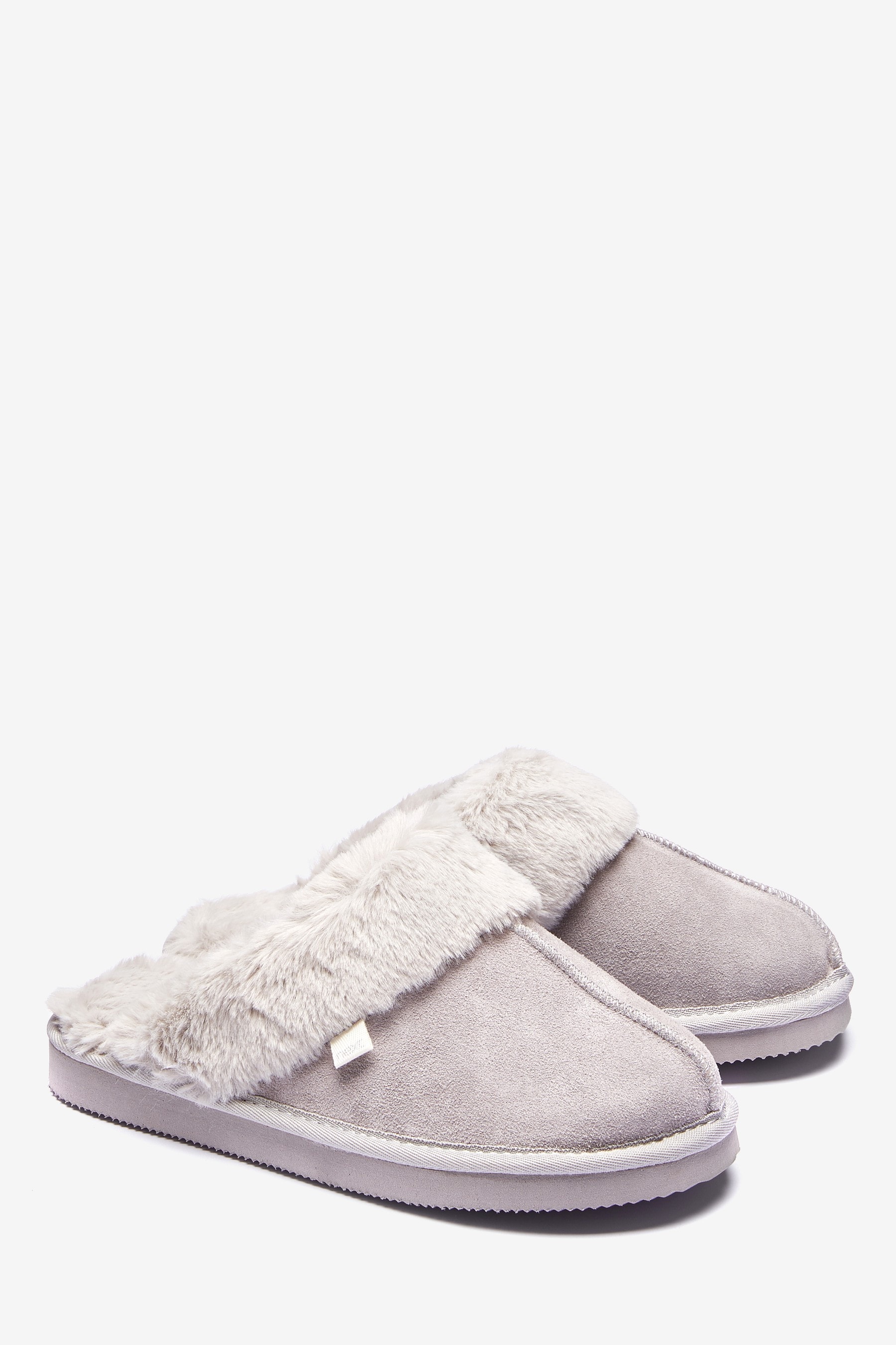 Buy Grey Suede Mule Slippers from the Next UK online shop