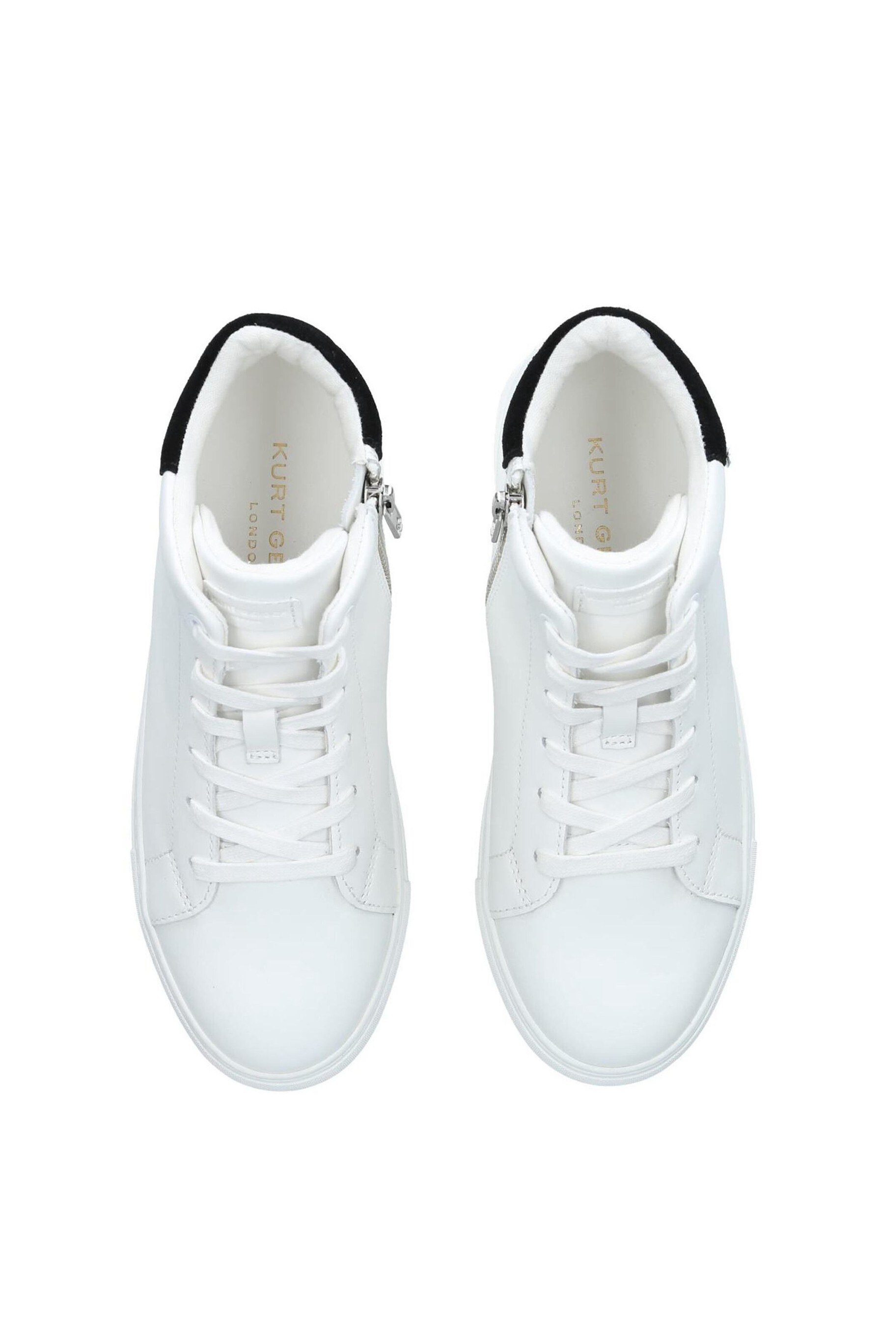 kurt geiger laney black trim trainers