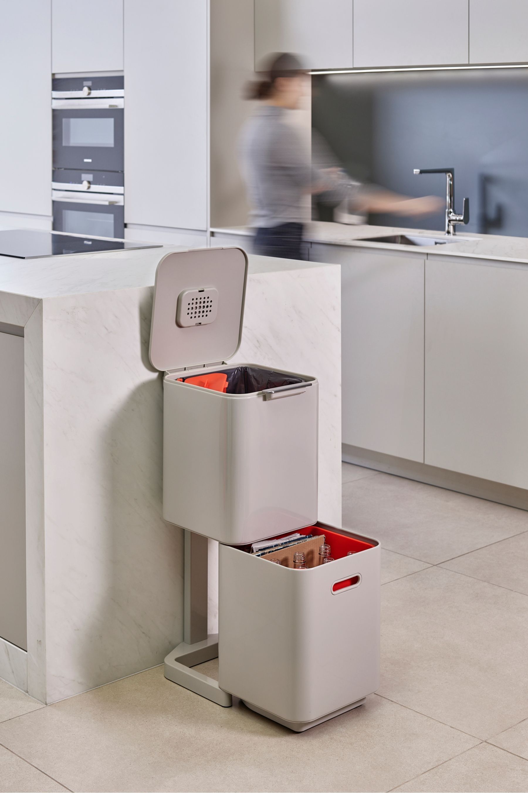 Buy Joseph Joseph Grey Totem Compact 40 Litre Stone Waste Separation