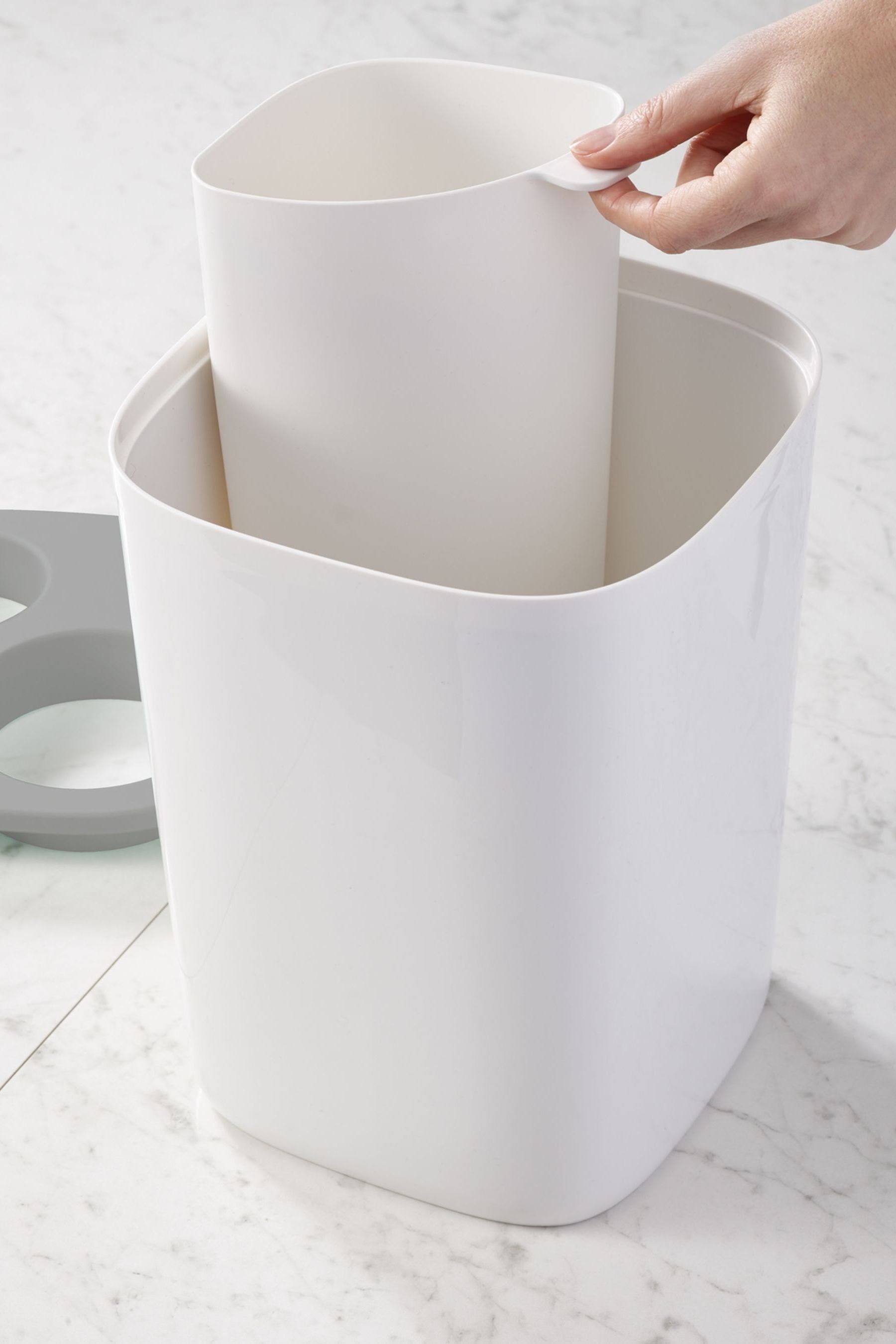 Buy Joseph Joseph White Split Bathroom Waste Separation Bin from the