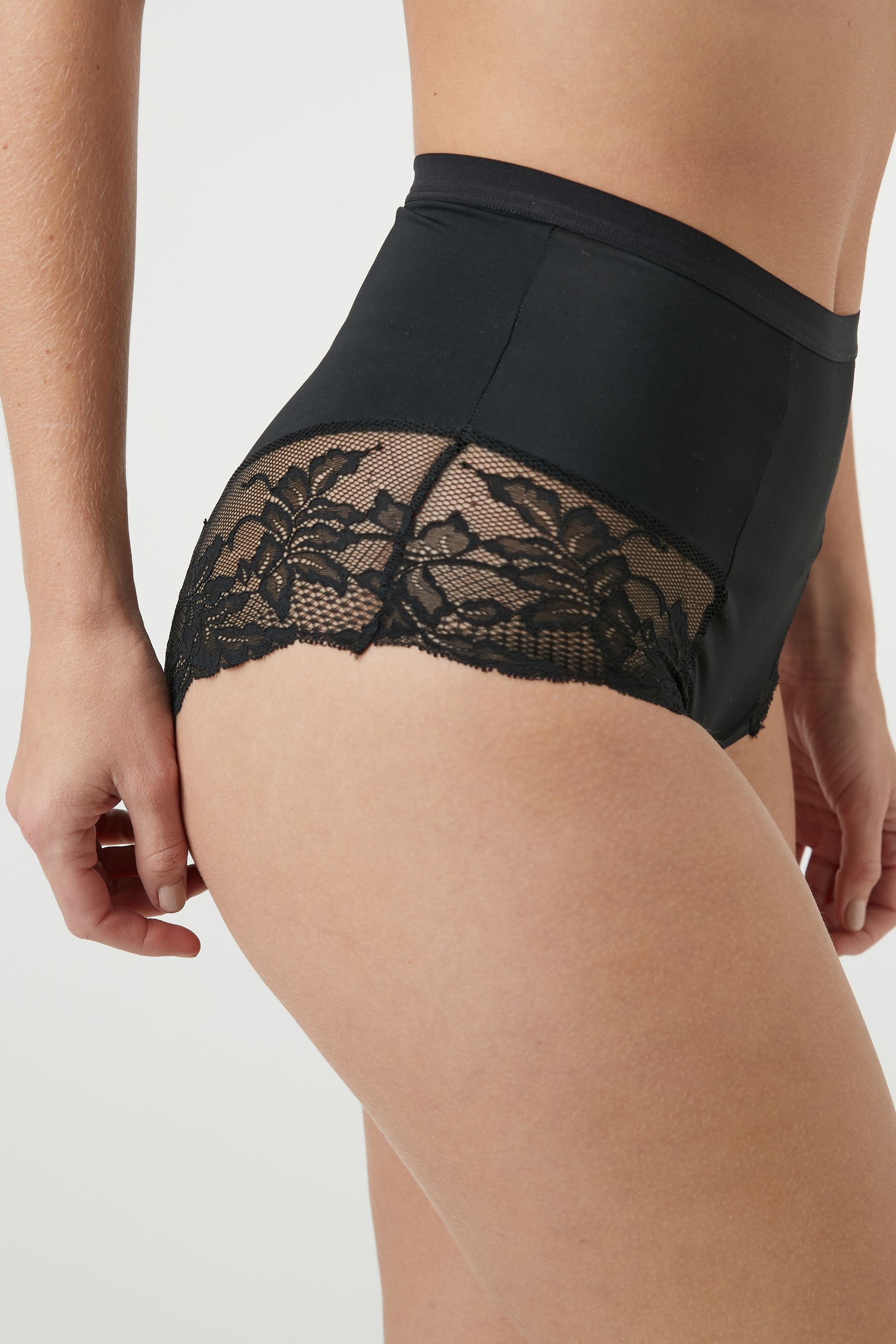 Buy Tummy Control Shaping Lace Back Brazilian Knickers 2 Pack from the