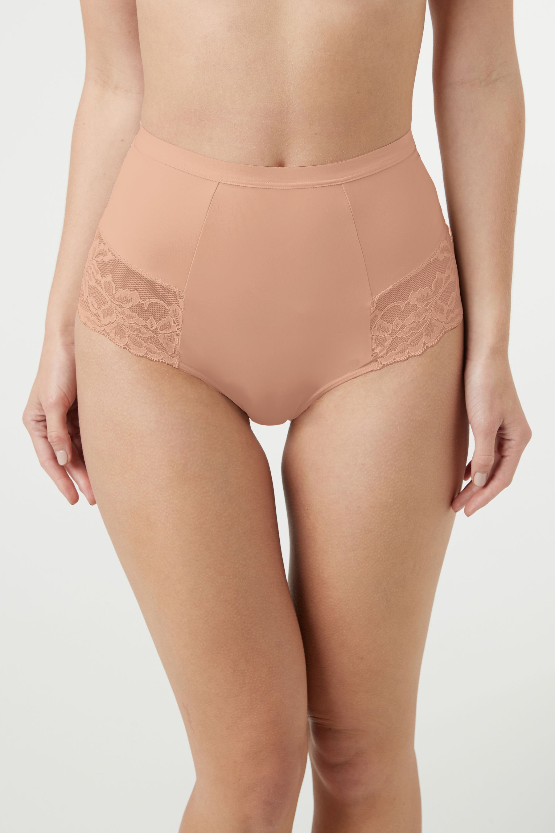 Buy Tummy Control Shaping Lace Back Brazilian Knickers 2 Pack from the