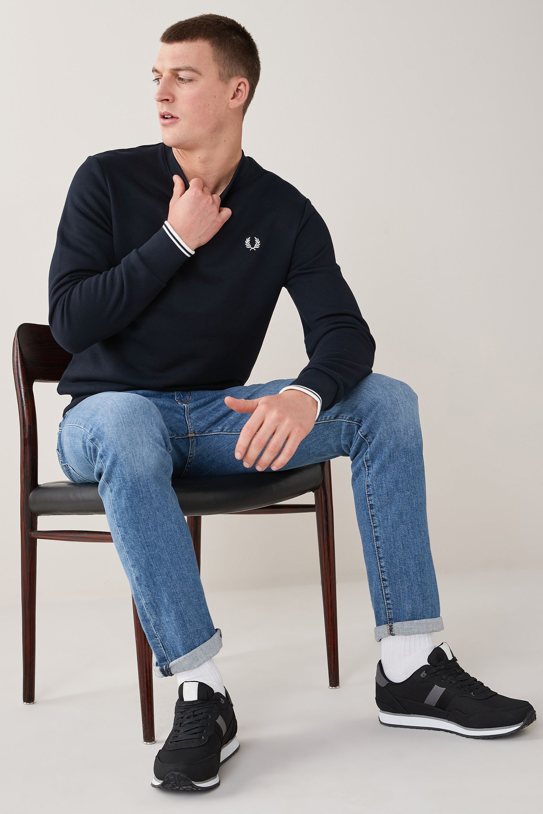 Buy Fred Perry Crew Neck Sweatshirt from the Next UK online shop