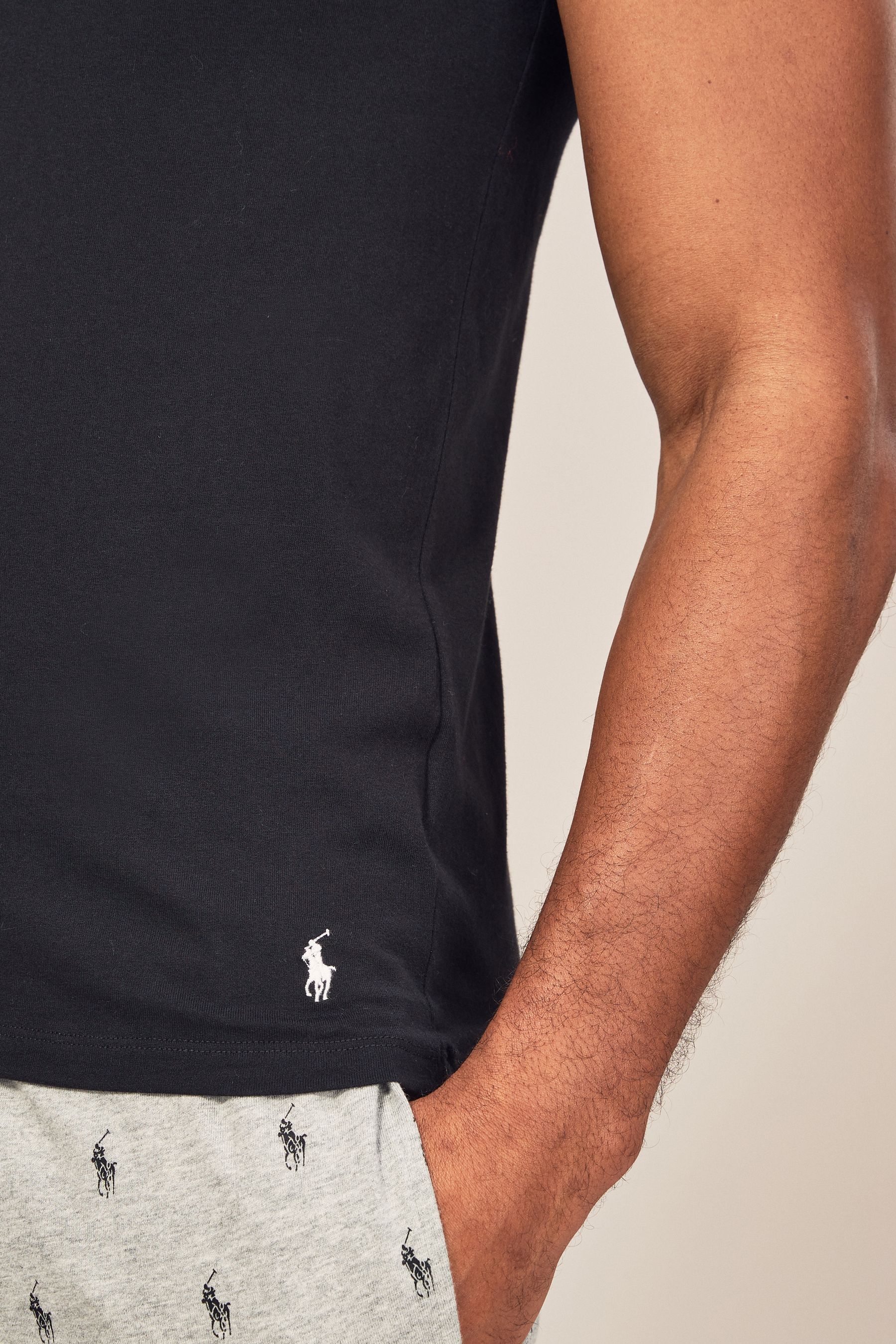 Buy Polo Ralph Lauren Black/Grey/White T-Shirt 3 Pack from the Next UK online shop