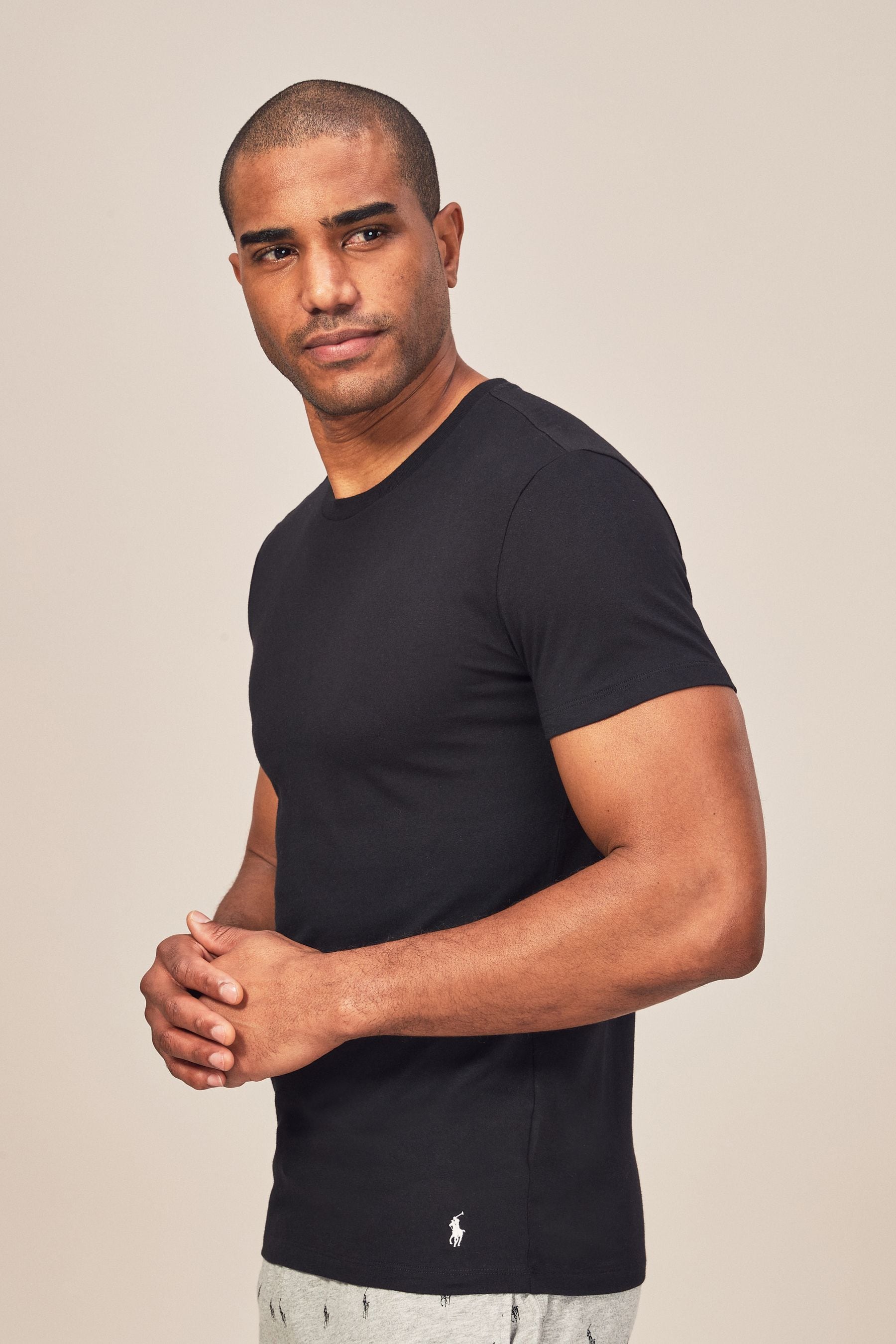 Buy Polo Ralph Lauren Black/Grey/White T-Shirt 3 Pack from the Next UK online shop