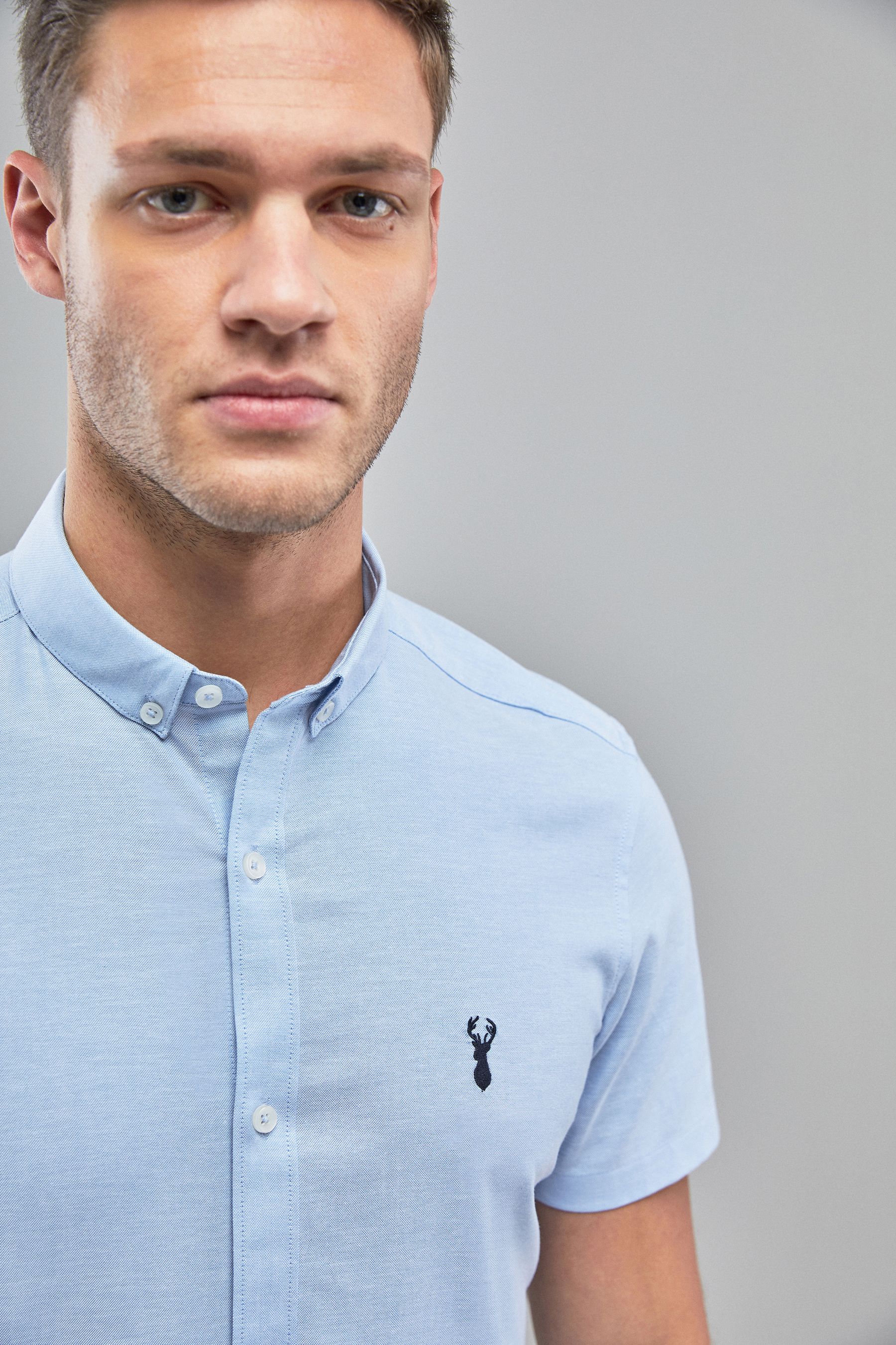 next slim fit oxford shirt