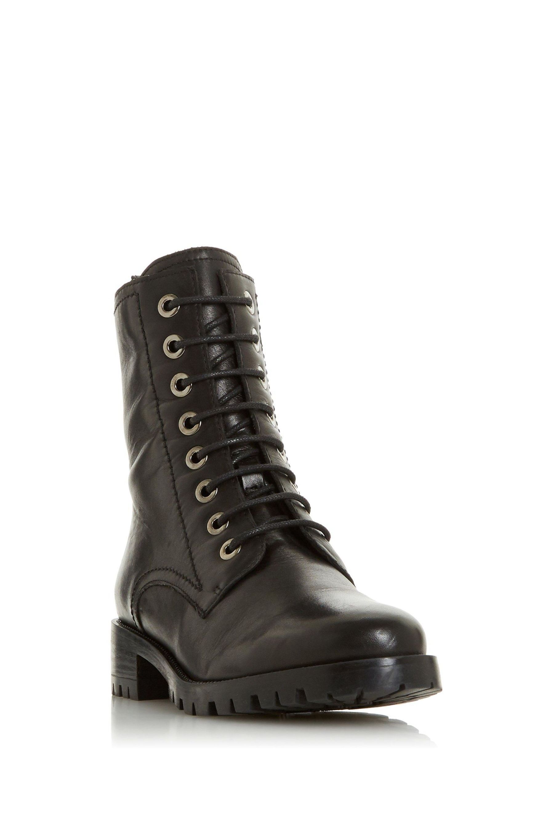 cleated sole lace up boots