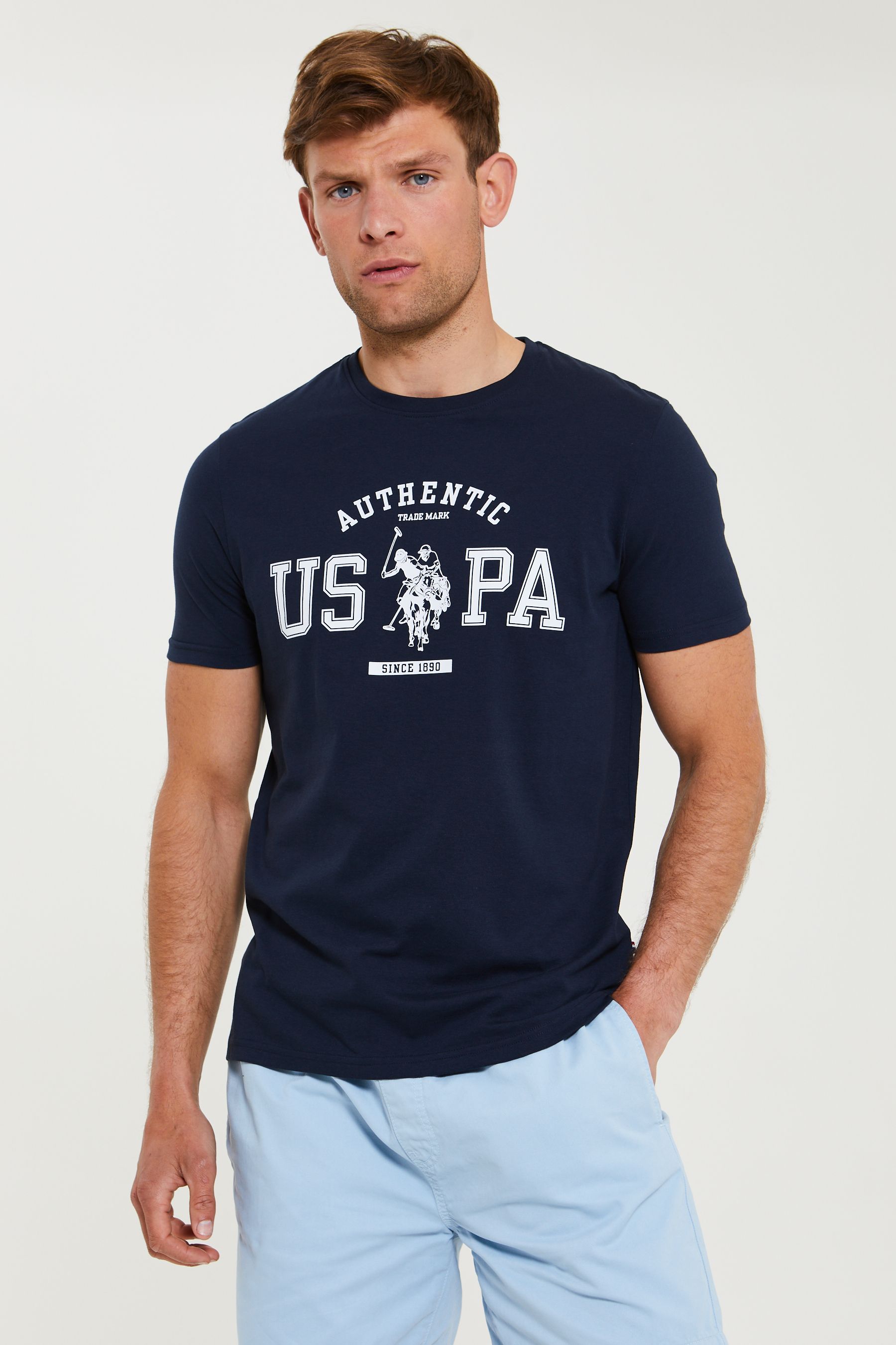 Buy U.S. Polo Assn. Blue Authentic USPA T-Shirt from the Next UK online shop