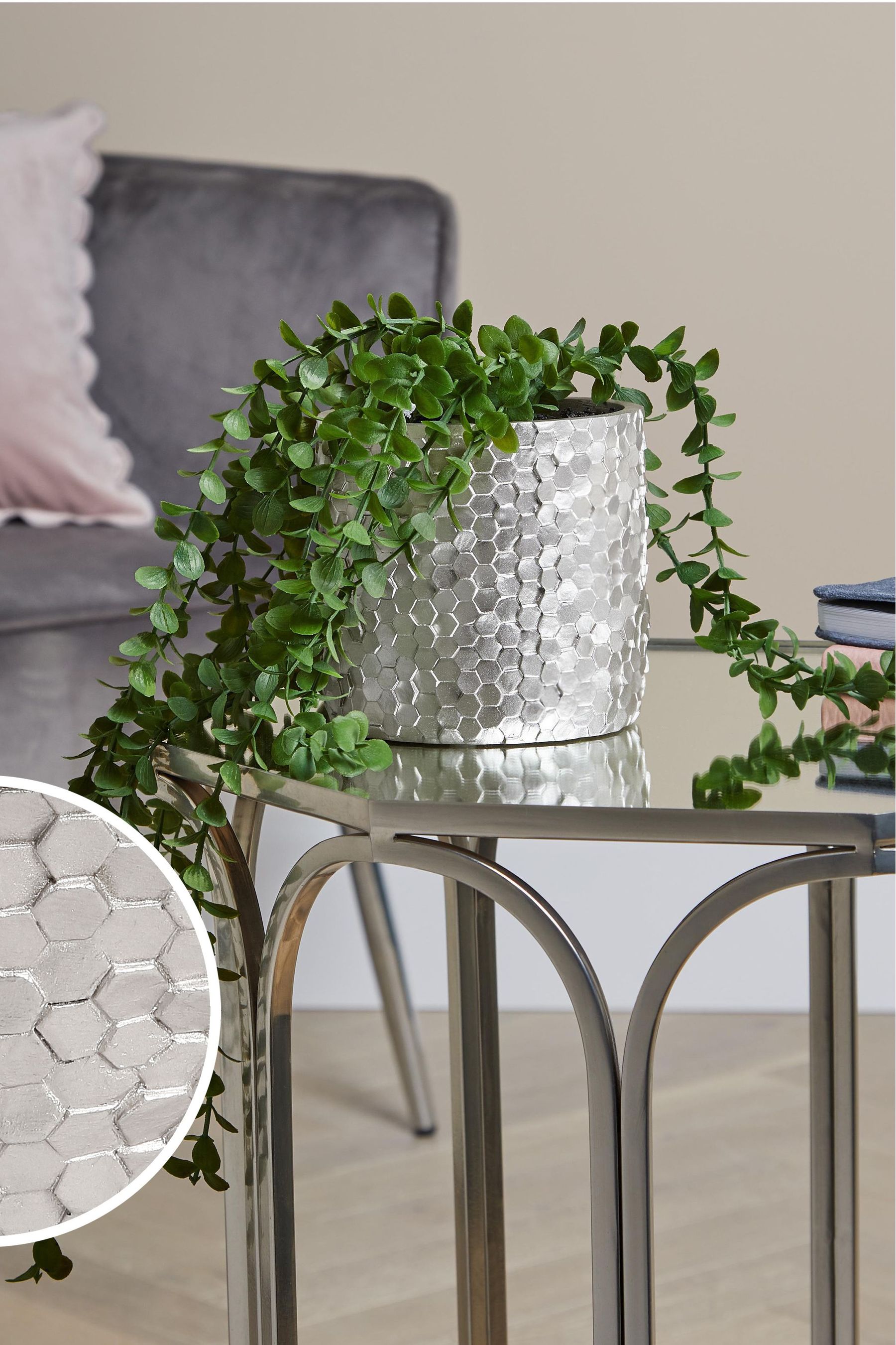 Buy Artificial Trailing Plant In Hexagon Pot from the Next