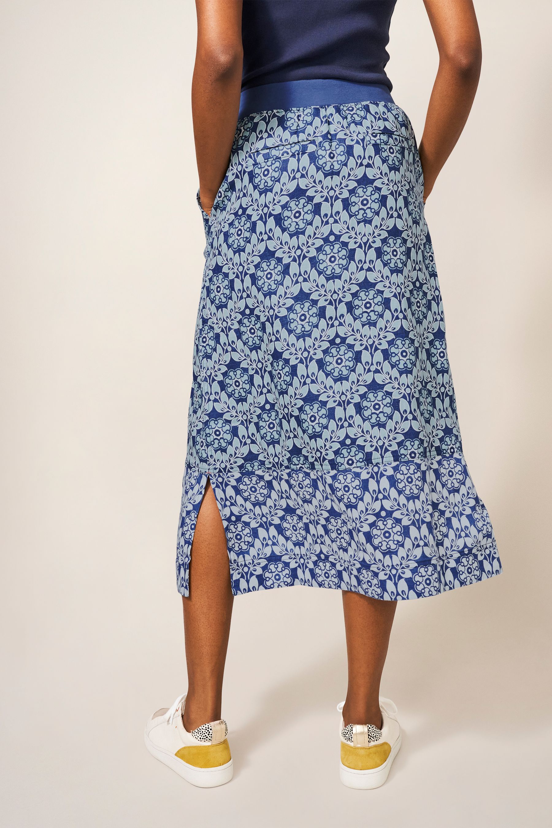 Buy White Stuff Blue Effie Linen Skirt from Next Ireland