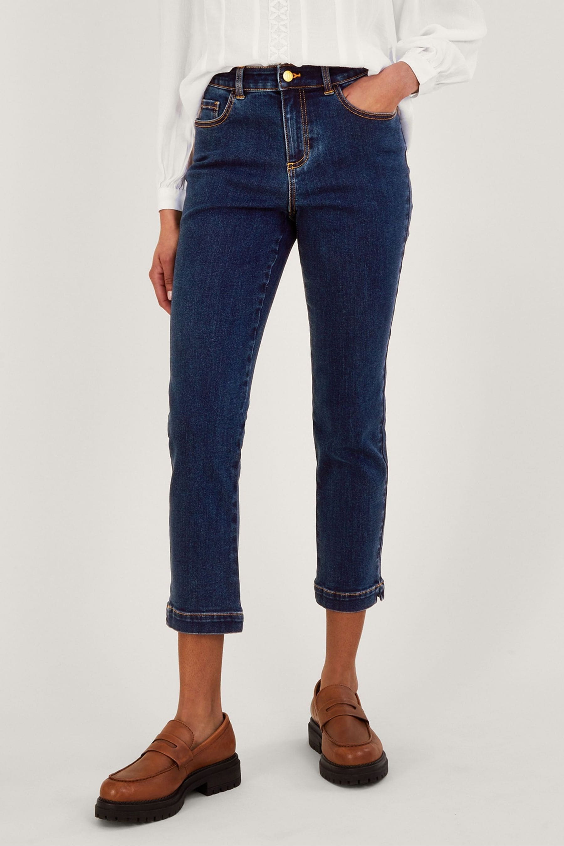 Buy Monsoon Blue Safaia Crop Jeans with Sustainable Cotton from Next ...