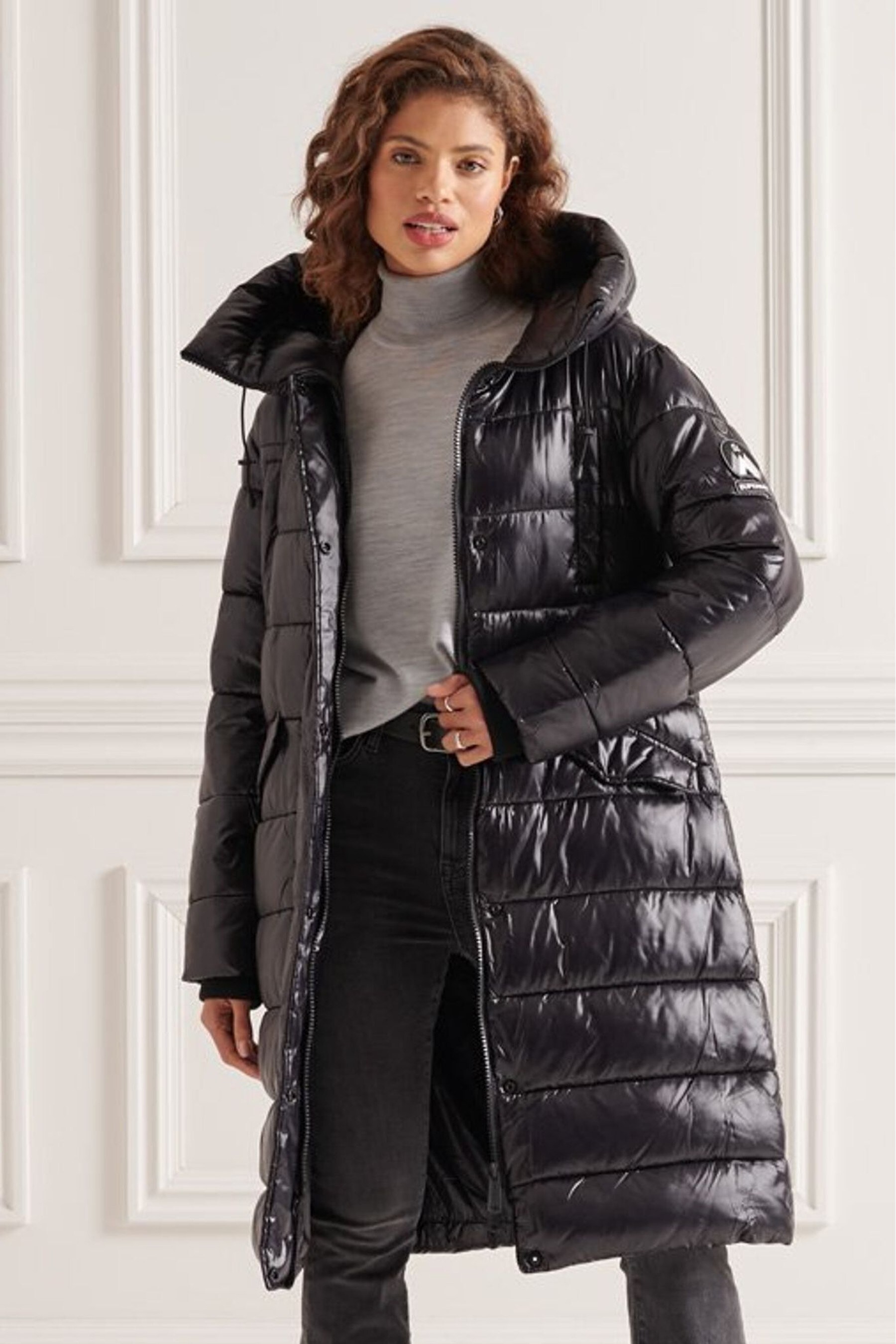 shearling puffer