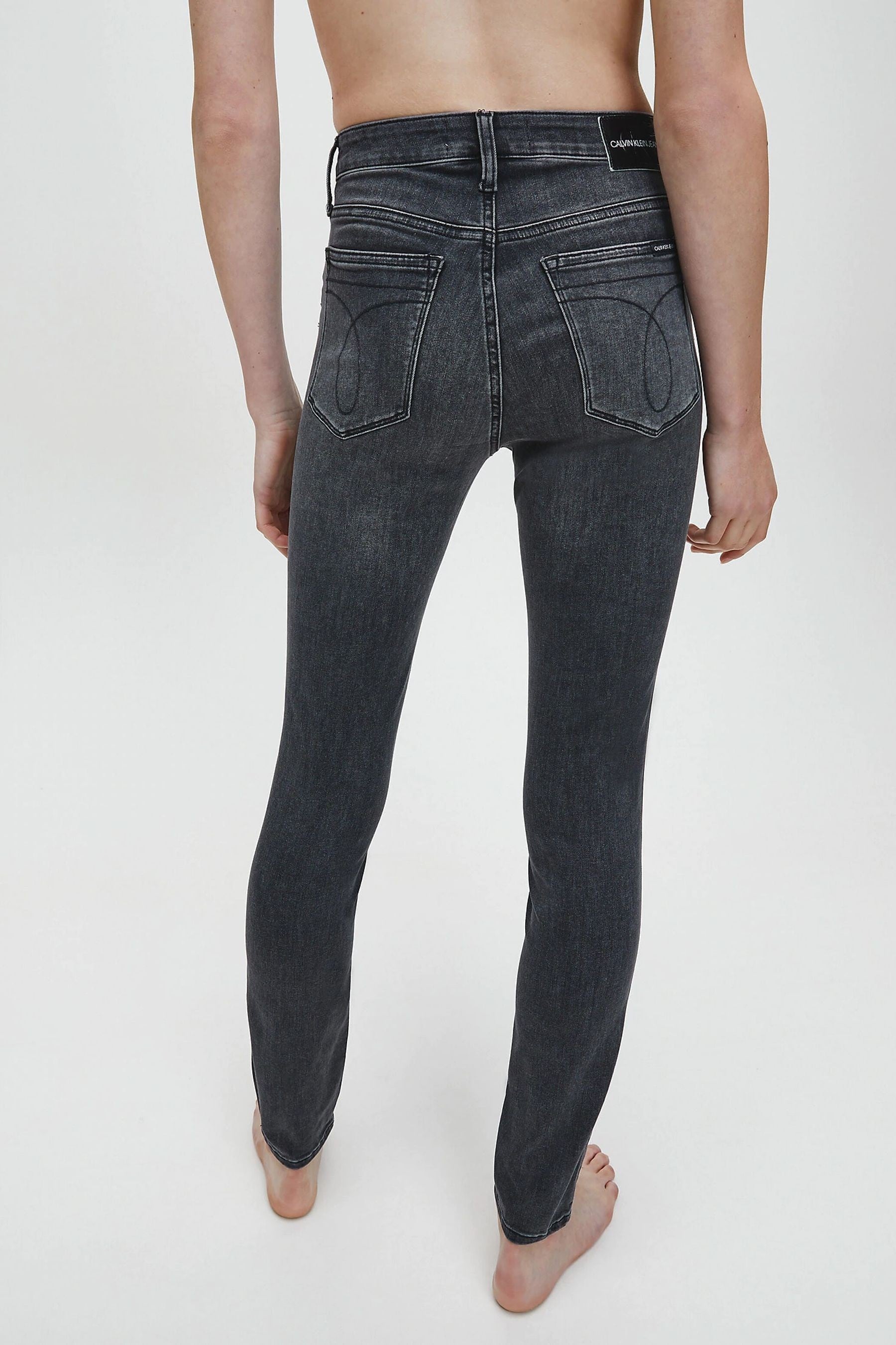 Buy Calvin Klein Jeans Grey Ckj 010 High Rise Skinny Jeans from the