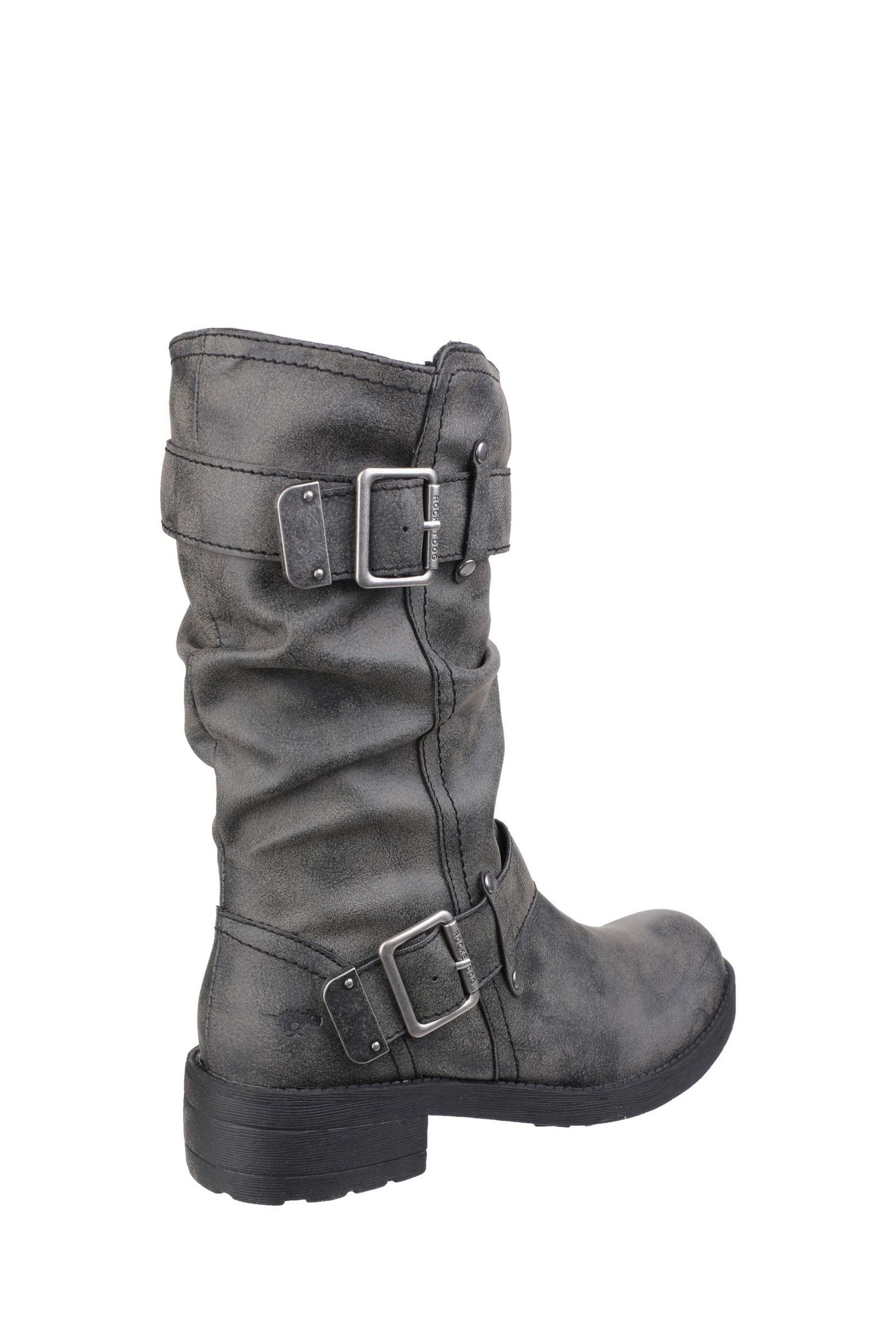 rocket dog black biker boots