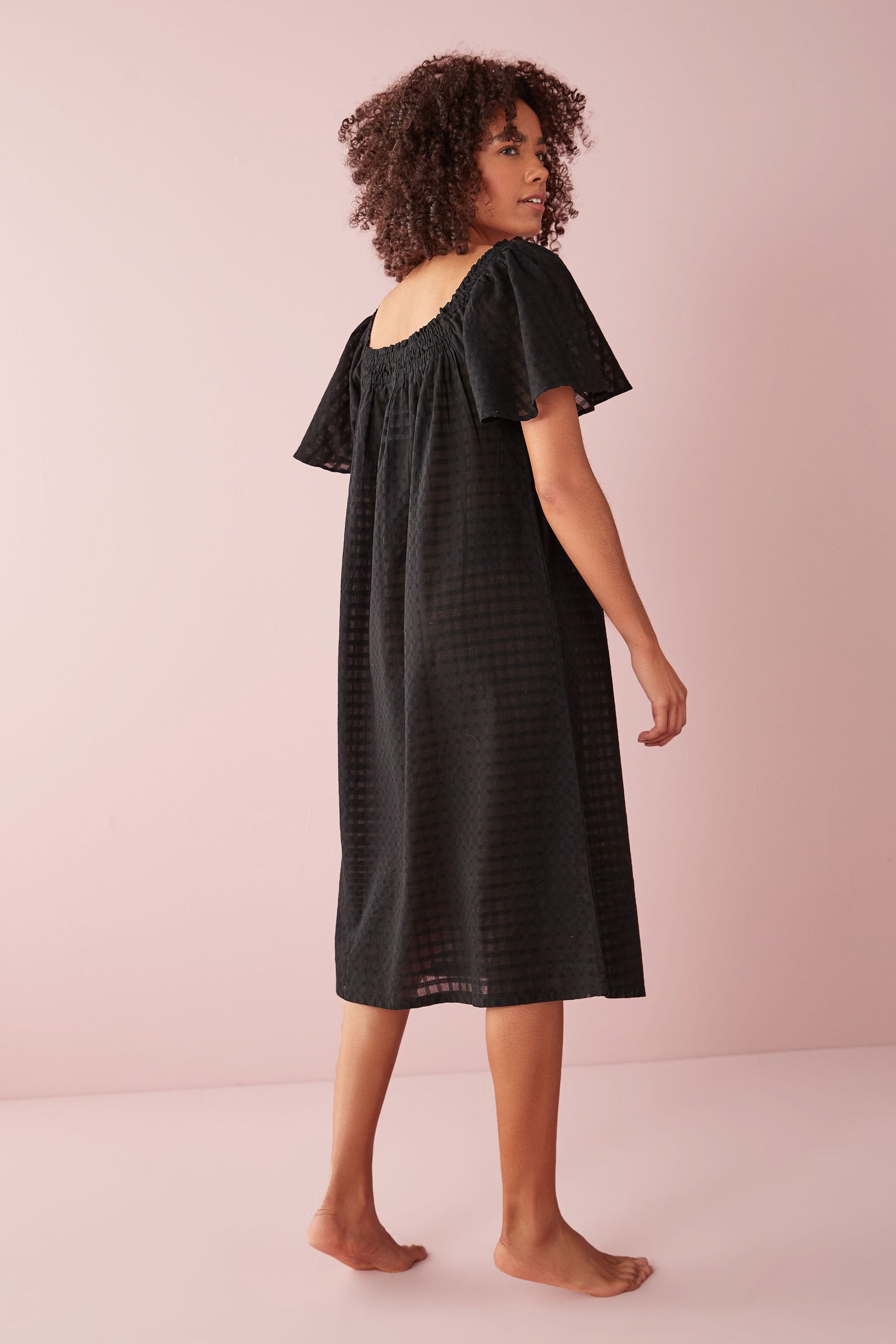 black nightie cotton