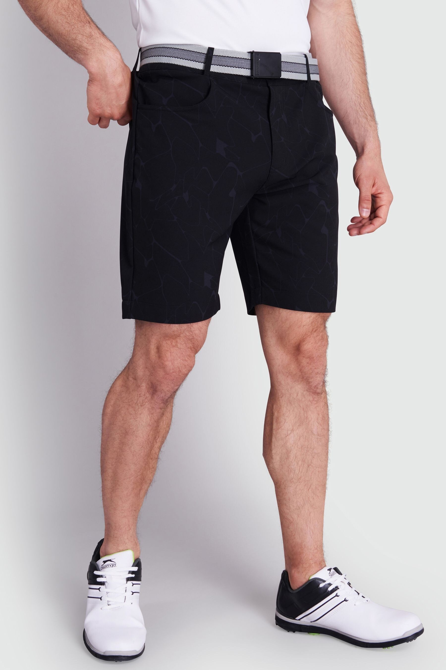 Buy Calvin Klein Golf Black Cracked Print Genius 4-Way Stretch Shorts from the Next UK online shop