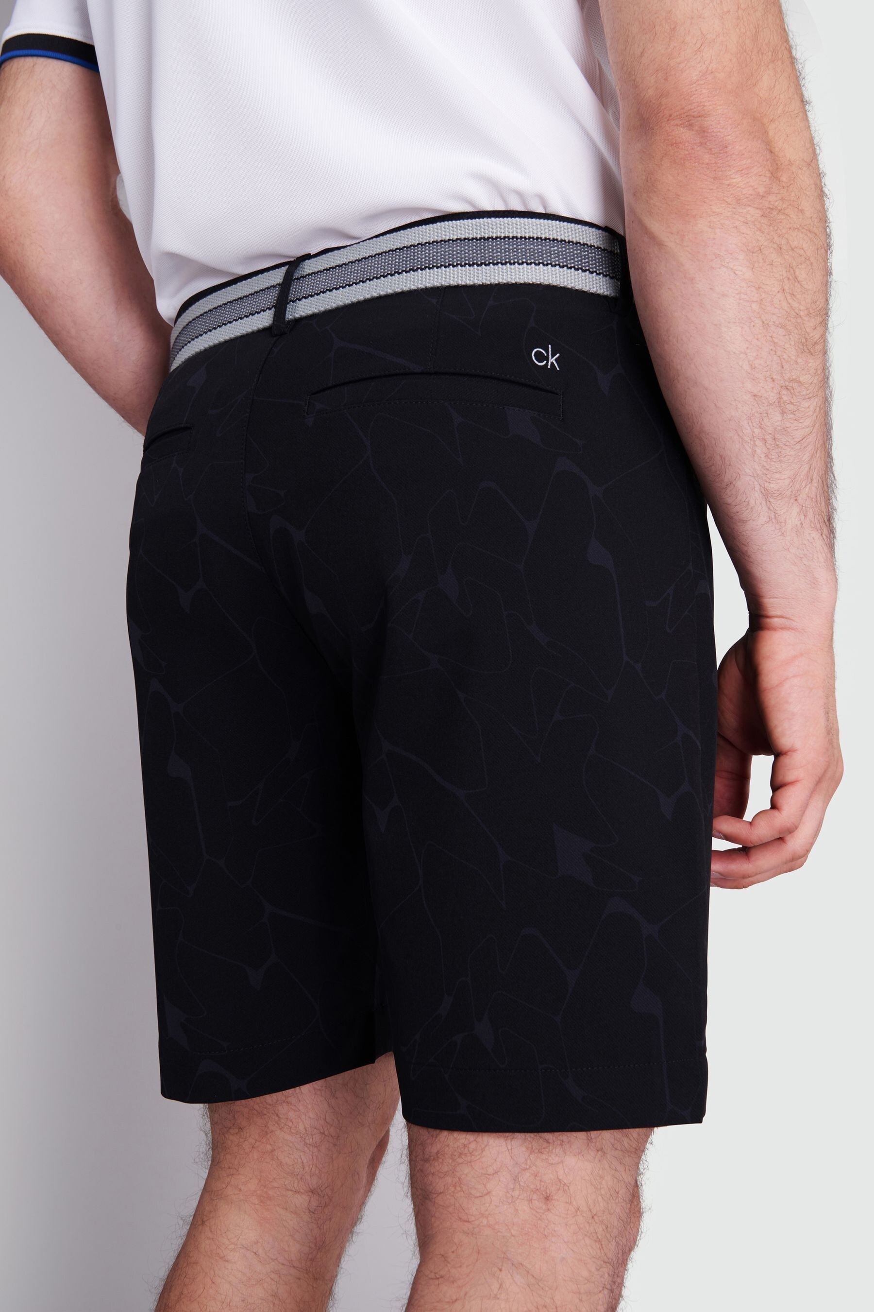 Buy Calvin Klein Golf Black Cracked Print Genius 4-Way Stretch Shorts from the Next UK online shop
