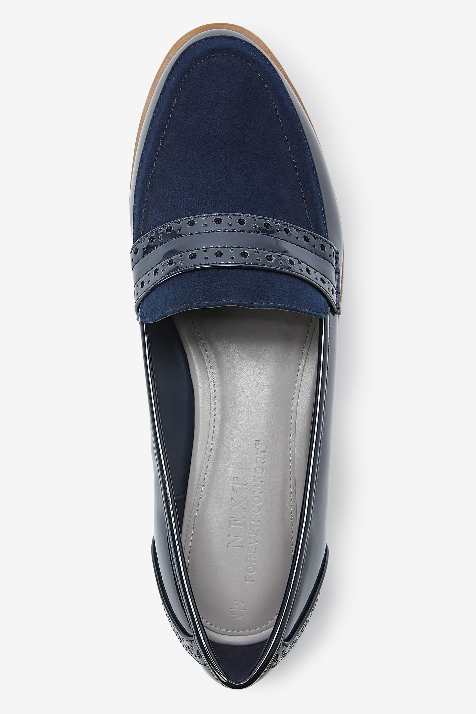 next navy loafers