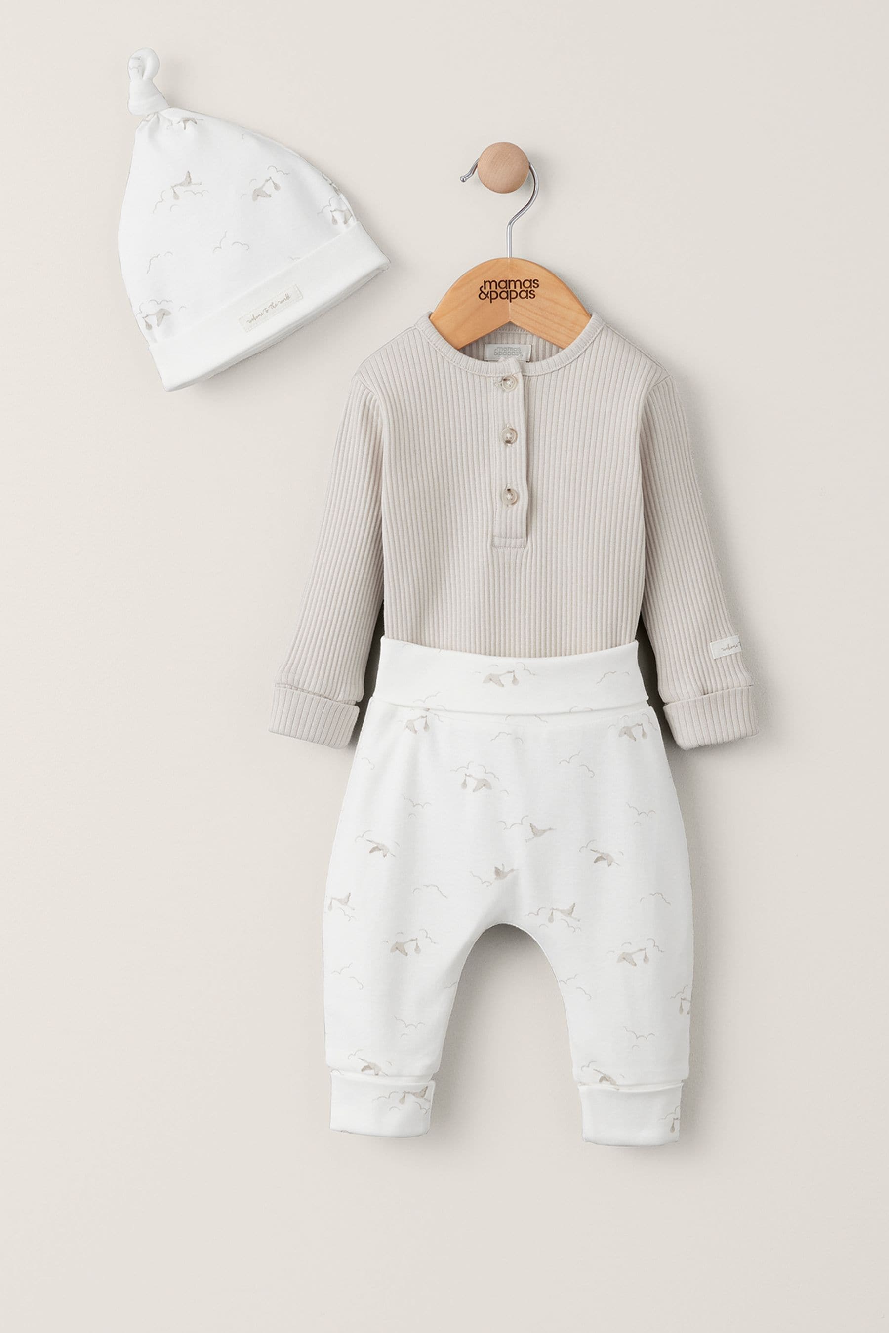 Buy Mamas & Papas Grey Stork My First Outfit 3 Piece Set from the Next ...