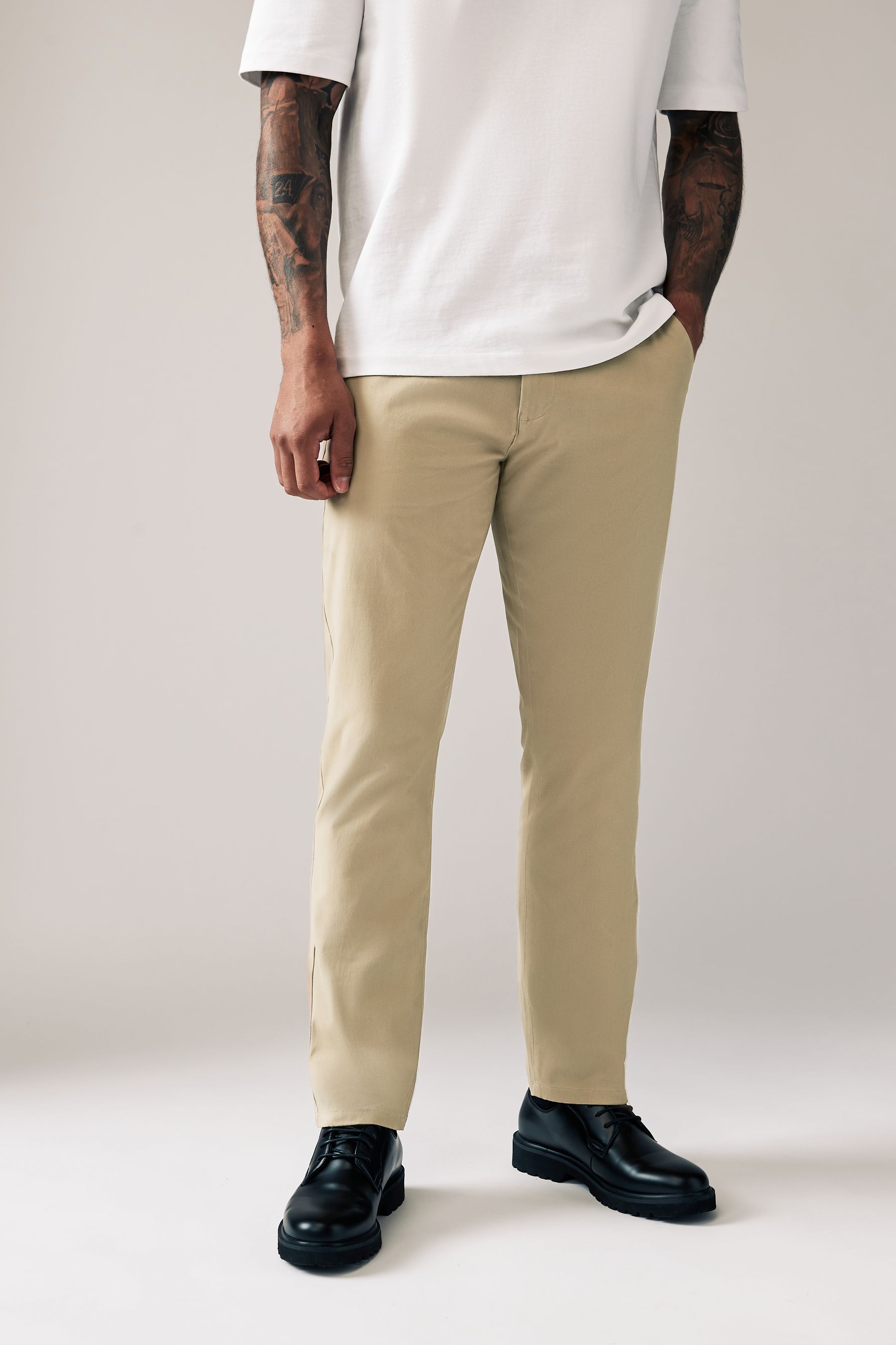 NEXT Jongen Stretch chinobroek met standaard pasvorm Frans Marineblauw 146