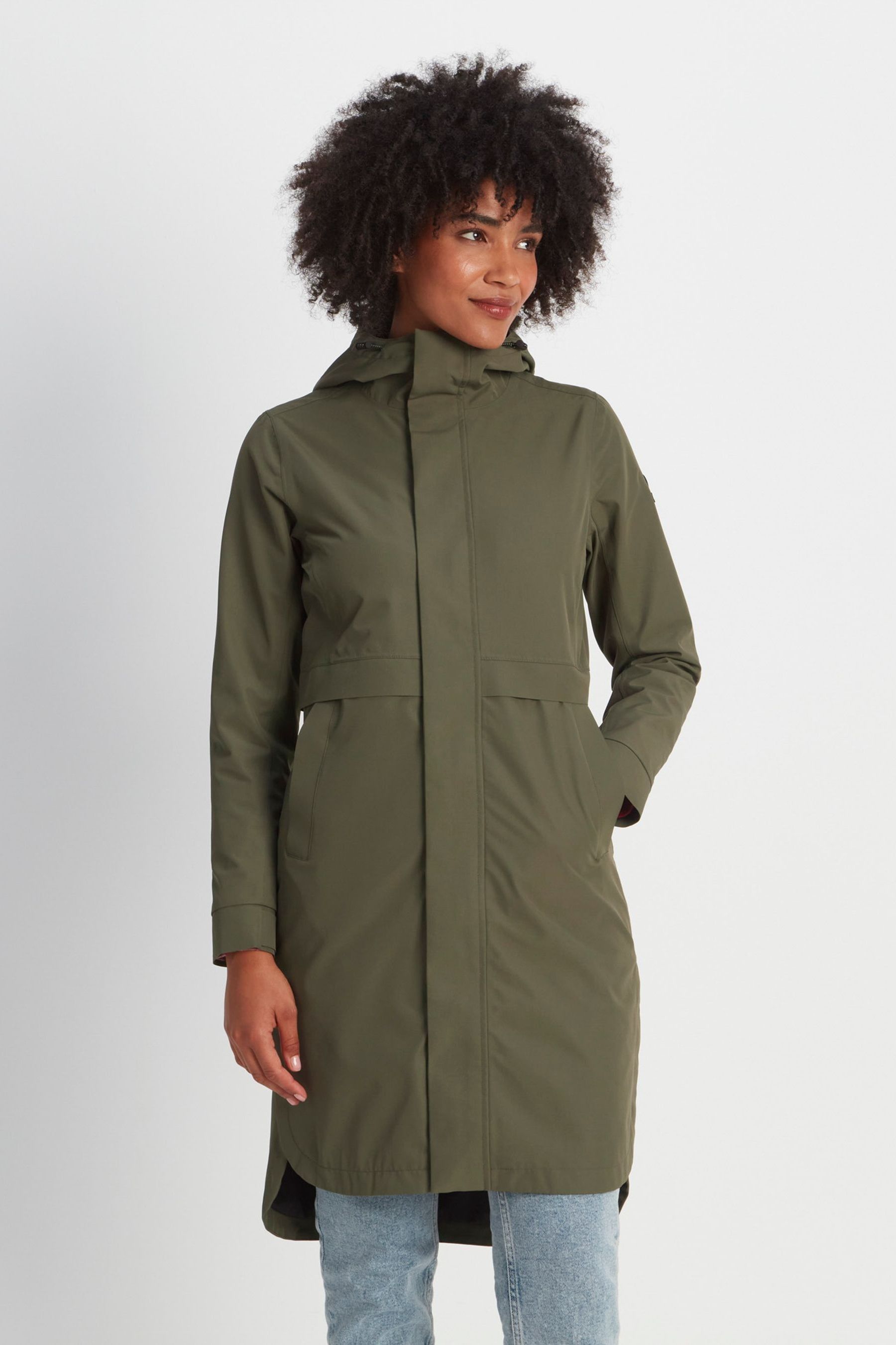Buy Tog 24 Womens Long Saunter Green Waterproof Jacket from Next USA