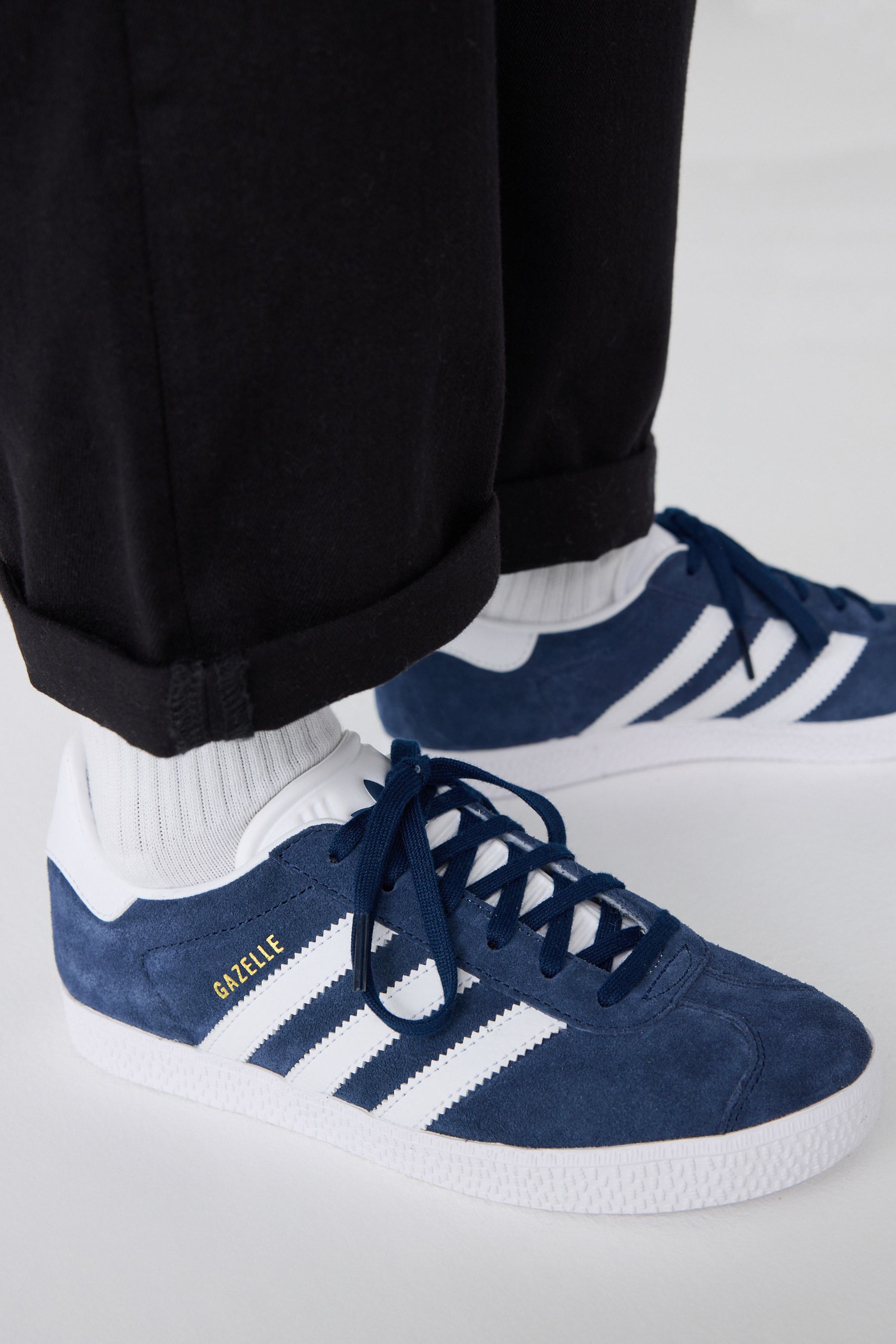 Buy adidas Originals Navy/White Gazelle Trainers from the Next UK online shop