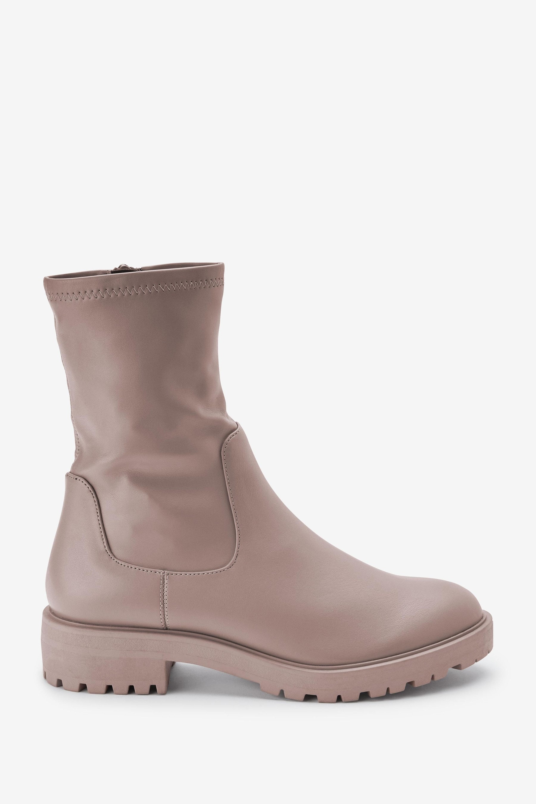chelsea sock boots beige
