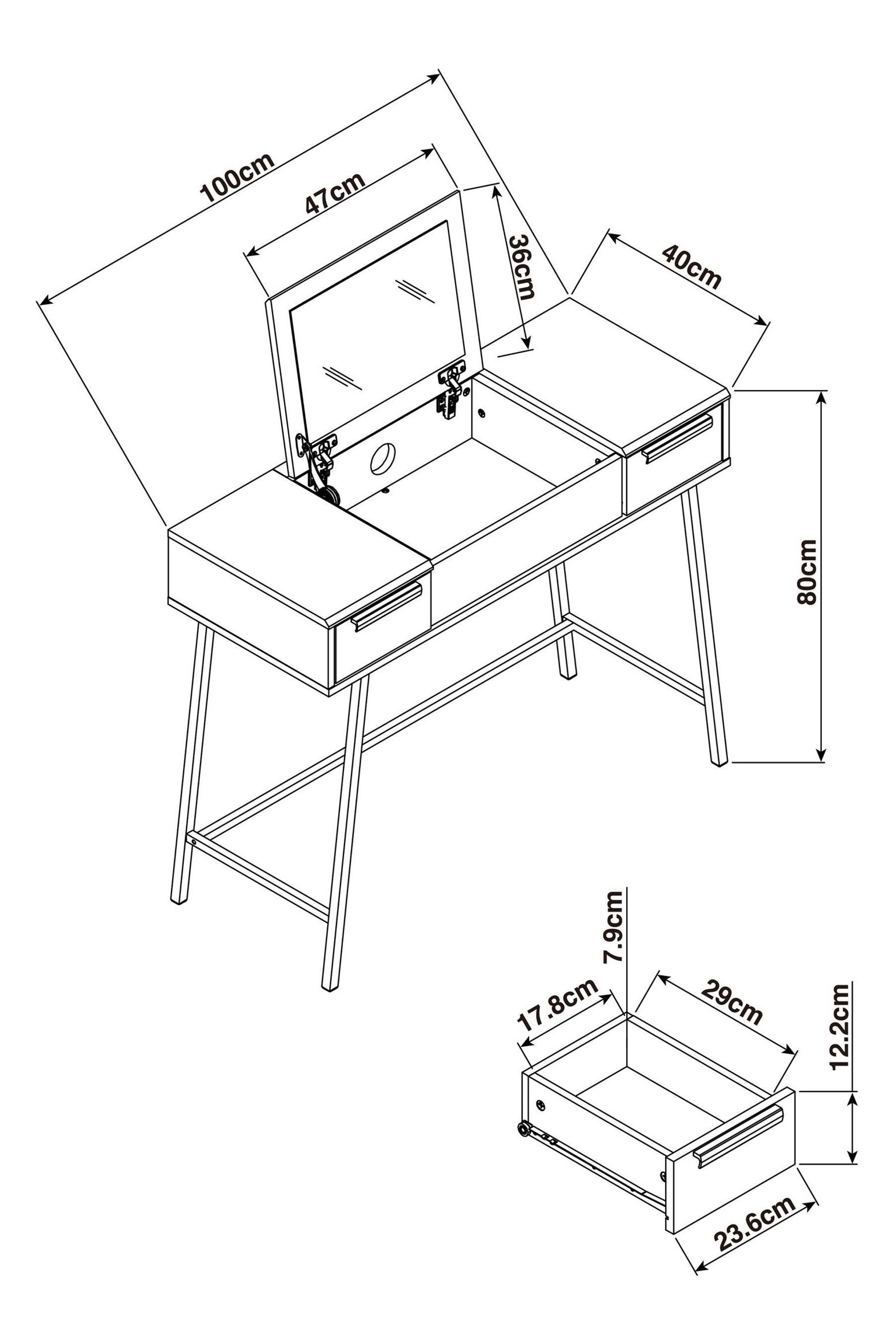 Buy Bronx Oak Effect Console Dressing Table from Next Ireland