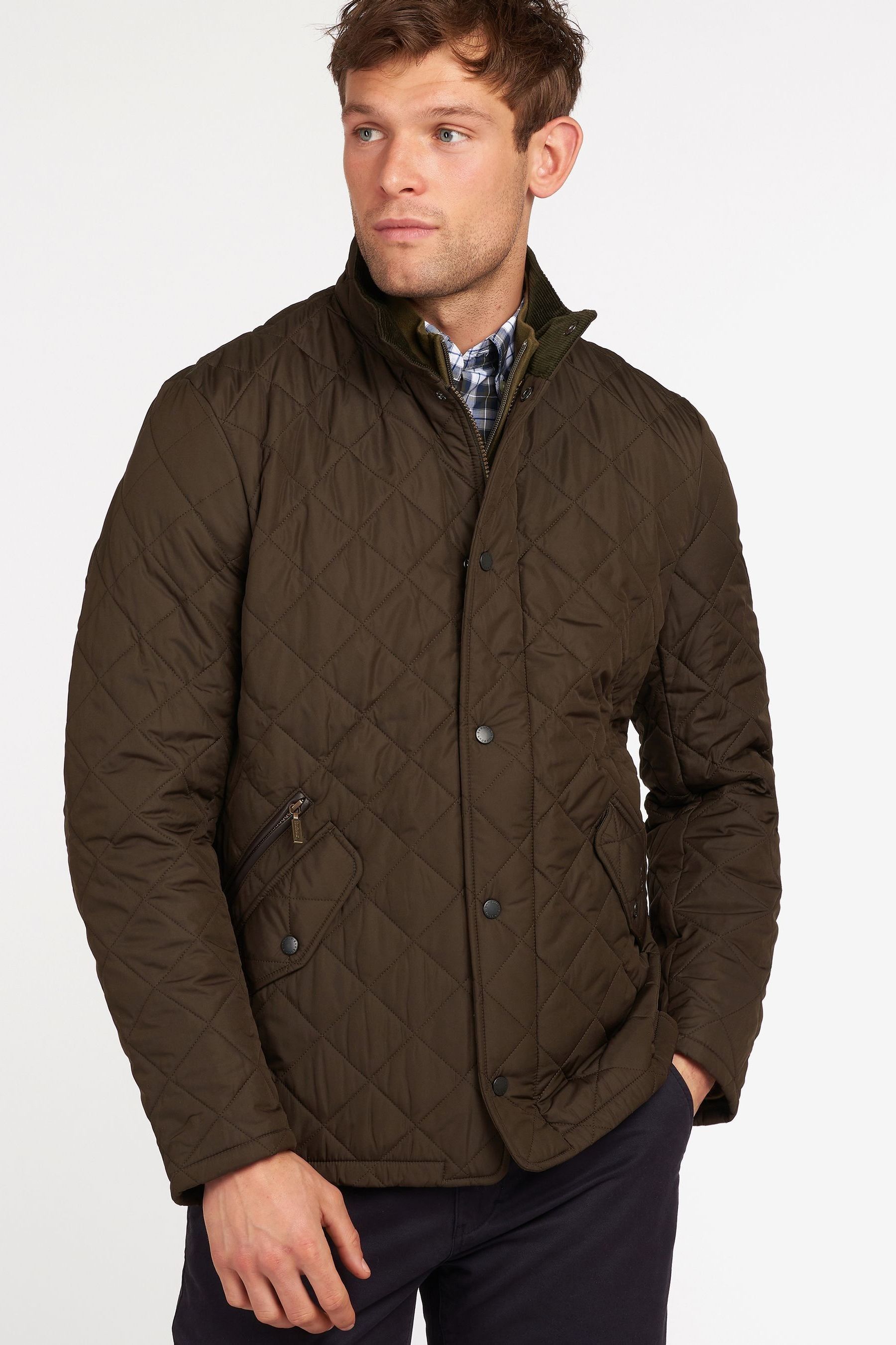 Buy Barbour® Olive Green Chelsea Quilted Jacket from the Next UK online ...