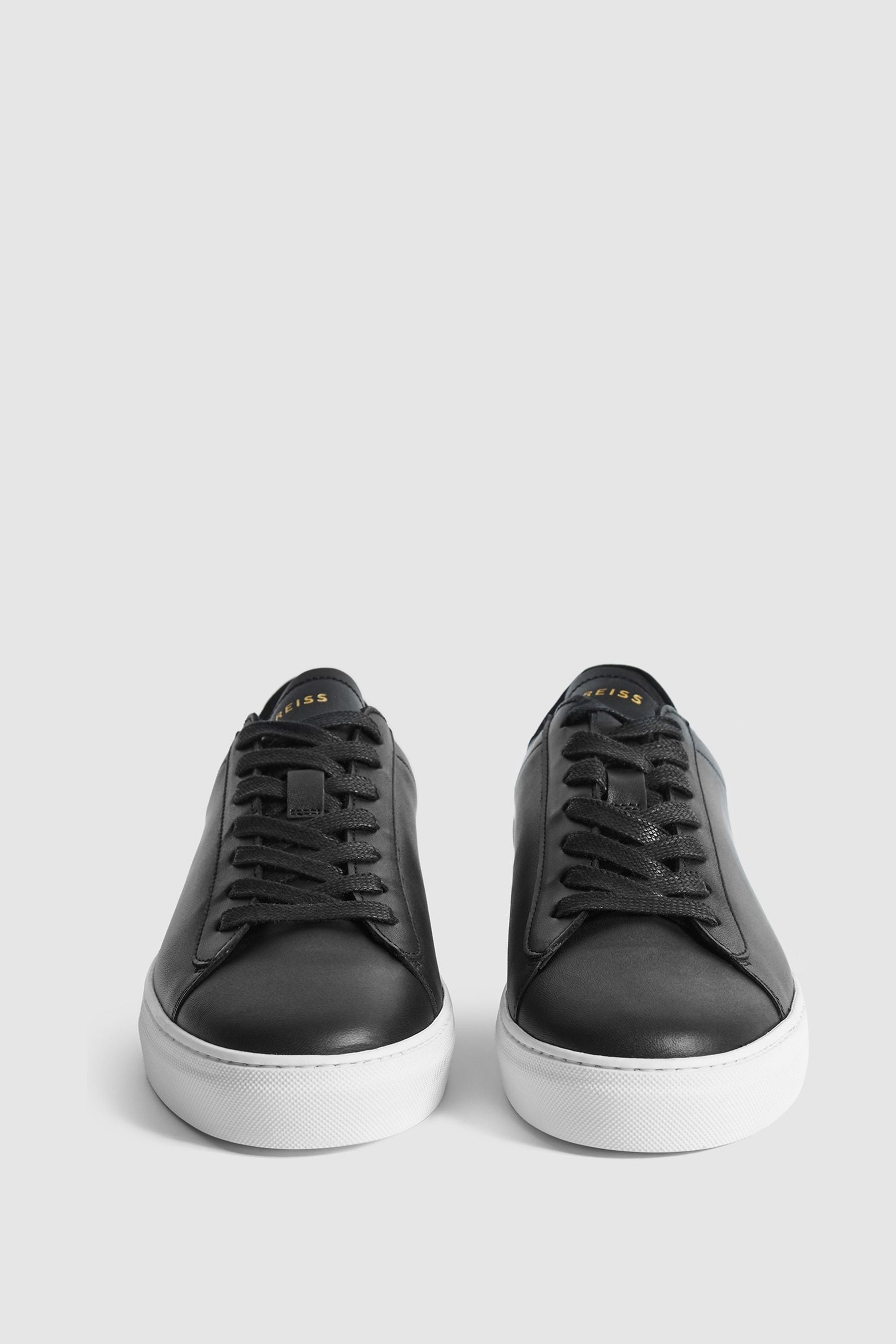reiss leather trainers