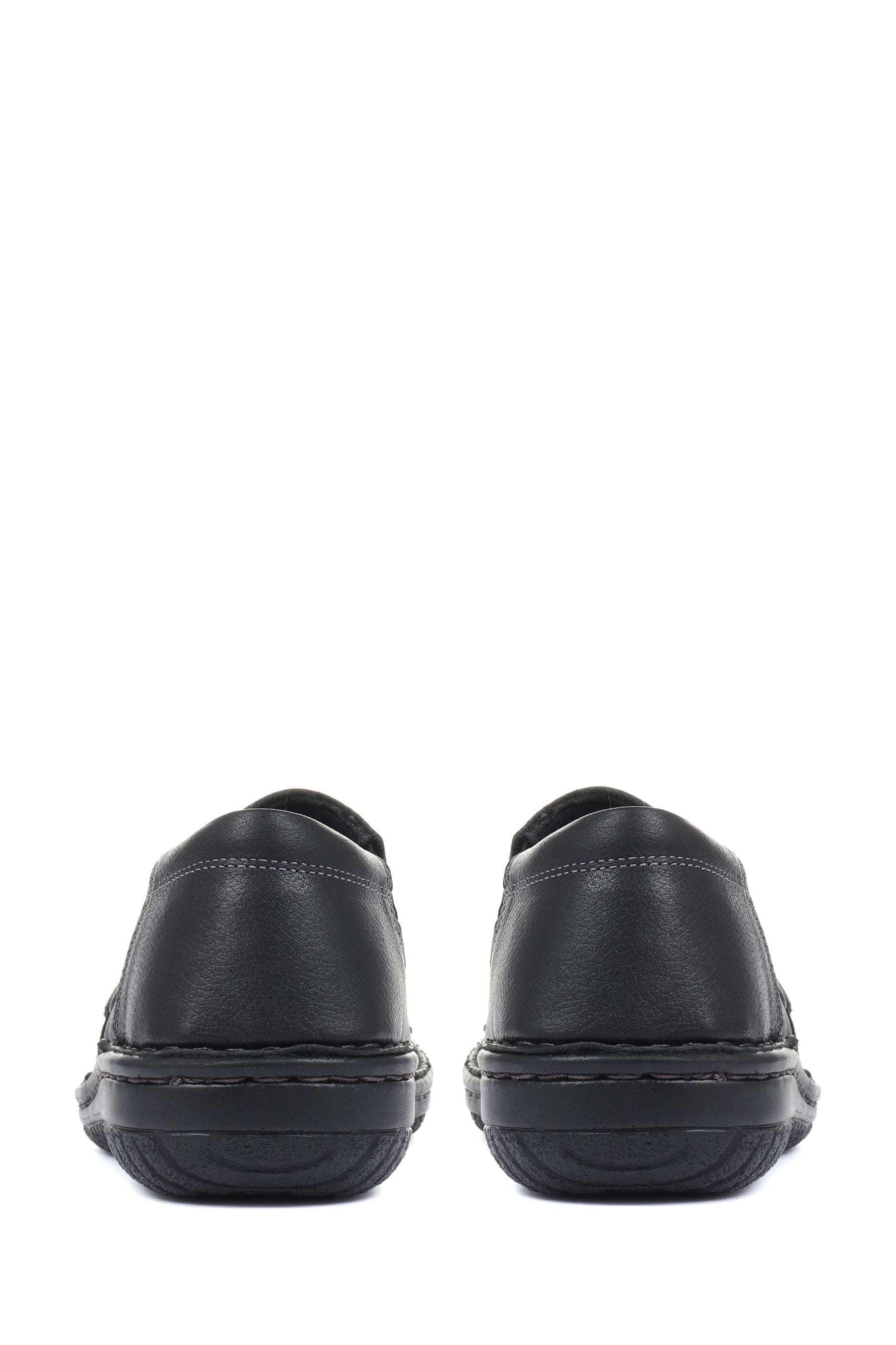 Buy Loretta Black Ladies Handmade Leather SlipOn Shoes