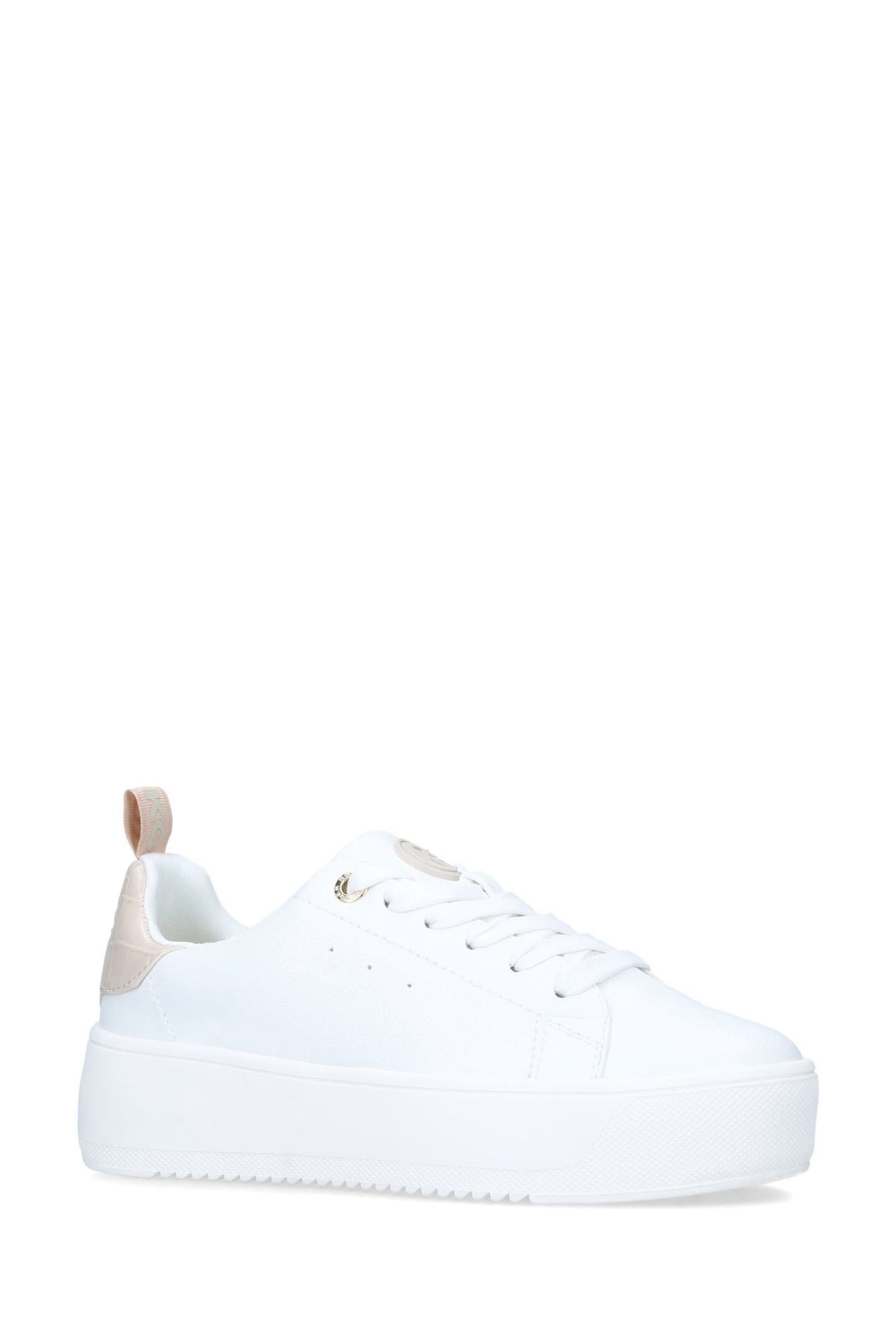 kurt geiger white platform trainers