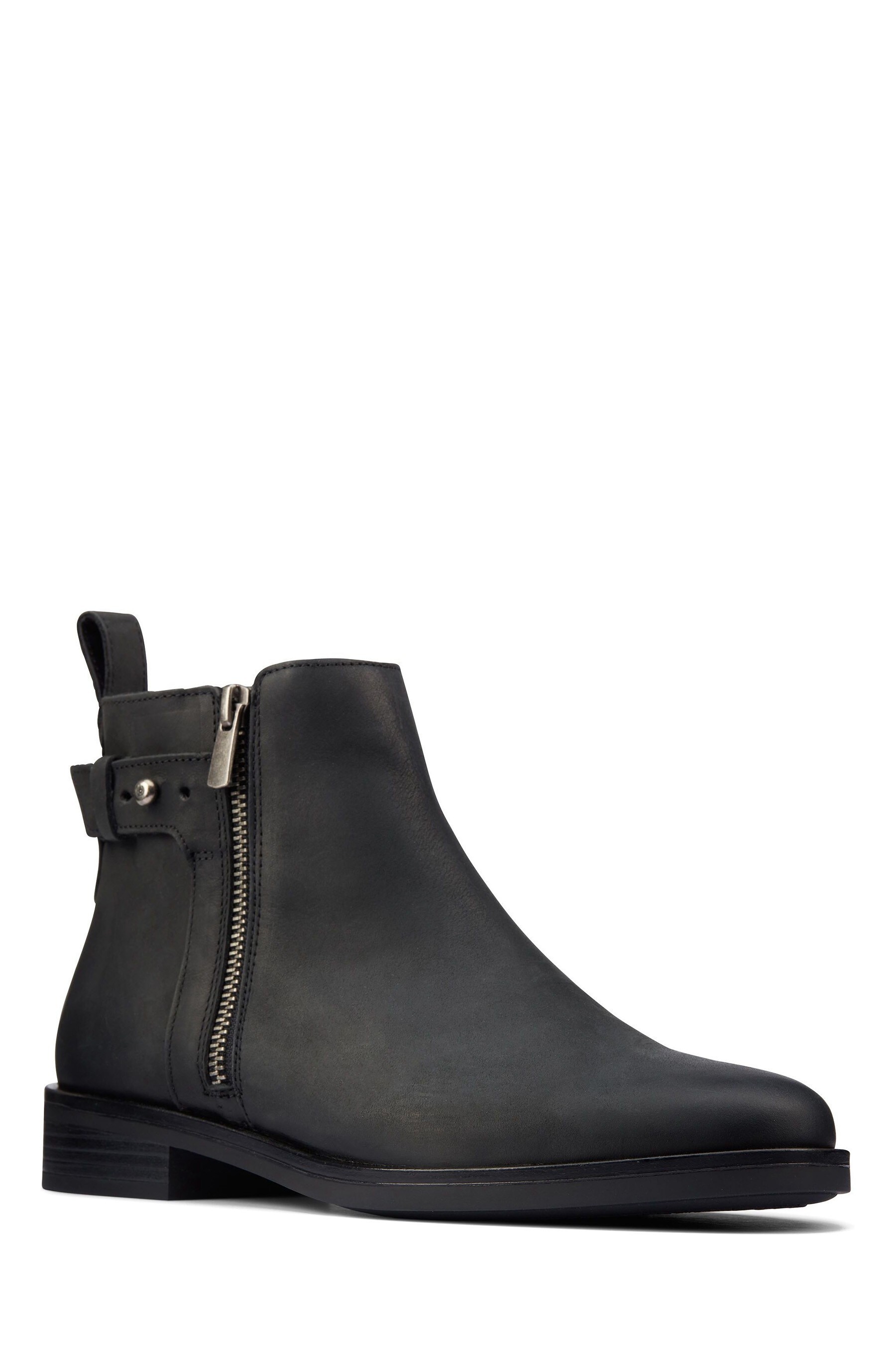 Buy Clarks Black Wide Fit Leather Memi Lo Boots from Next Germany