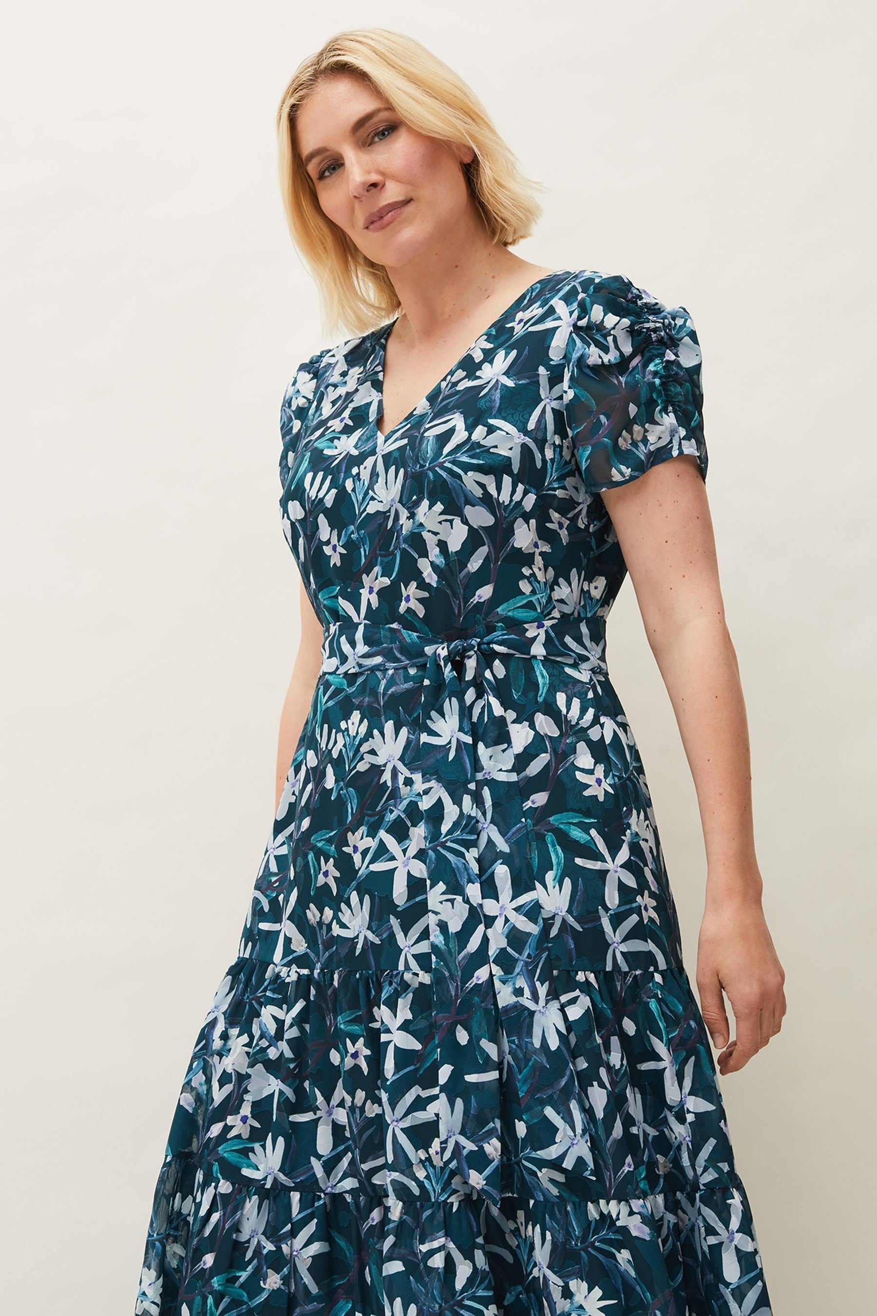 phase eight nara floral embroidered dress