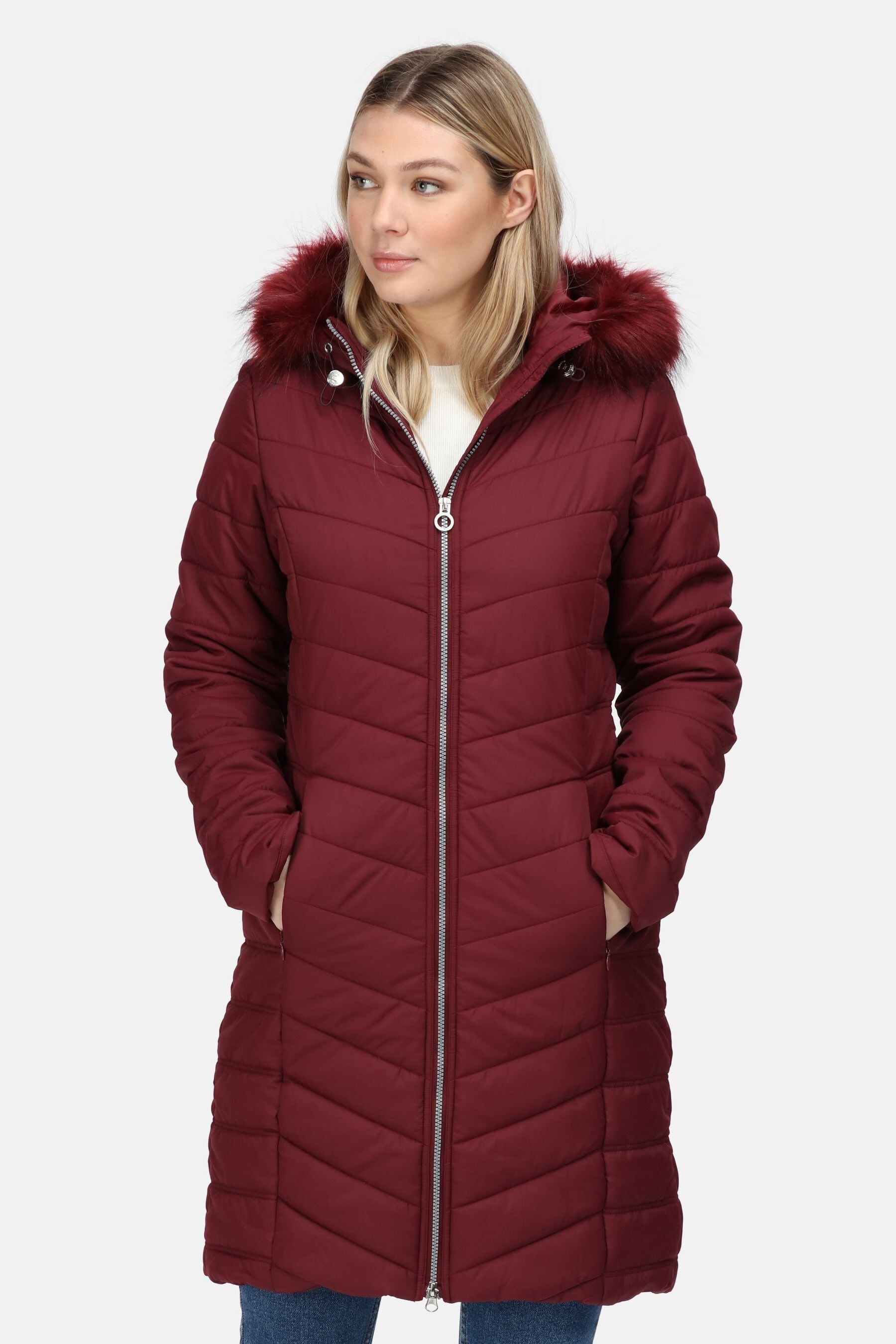 Buy Regatta Red Fritha Insulated Longline Jacket from Next Ireland
