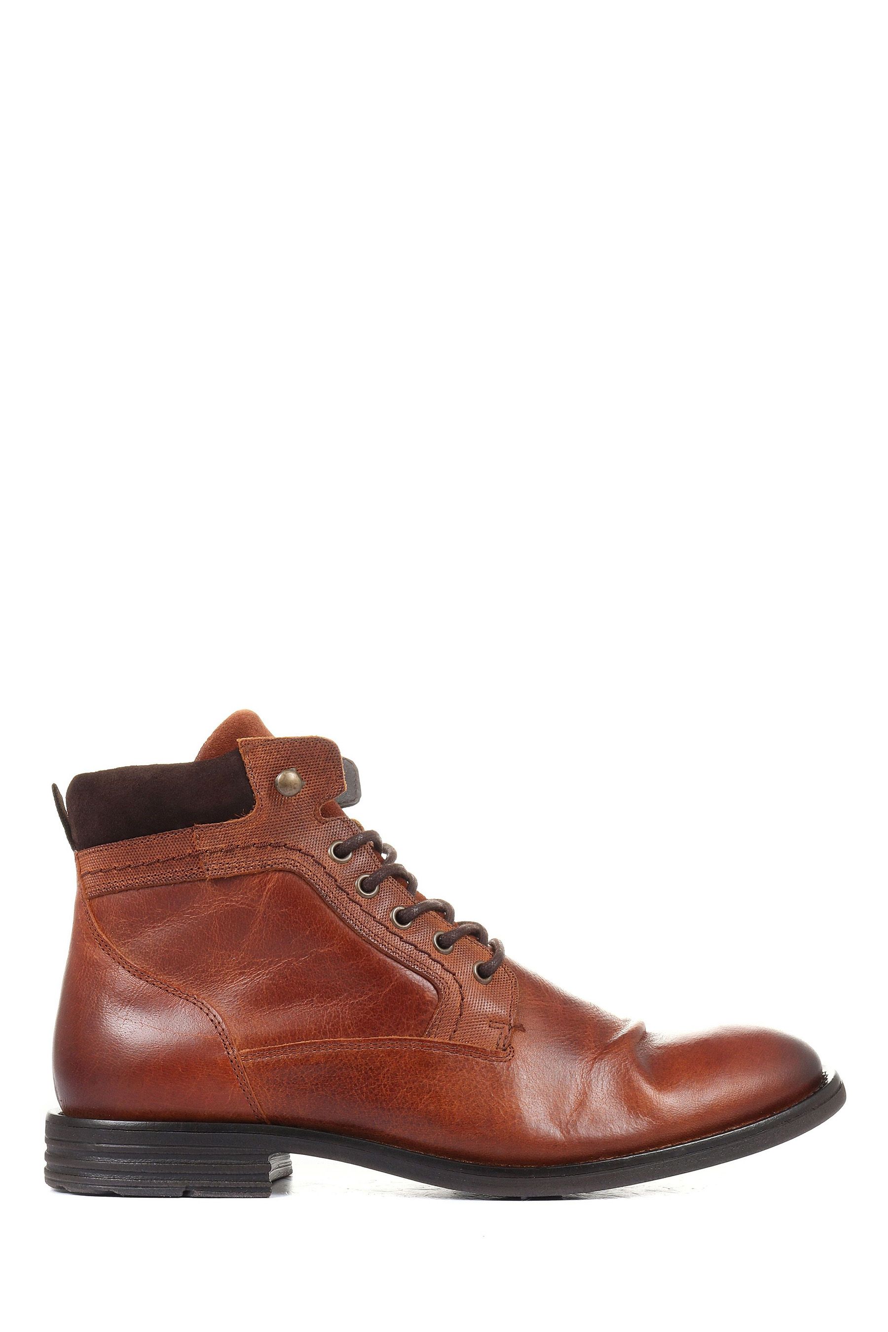 Buy Jones Bootmaker Mens Brown Docklands Leather LaceUp Boots from the