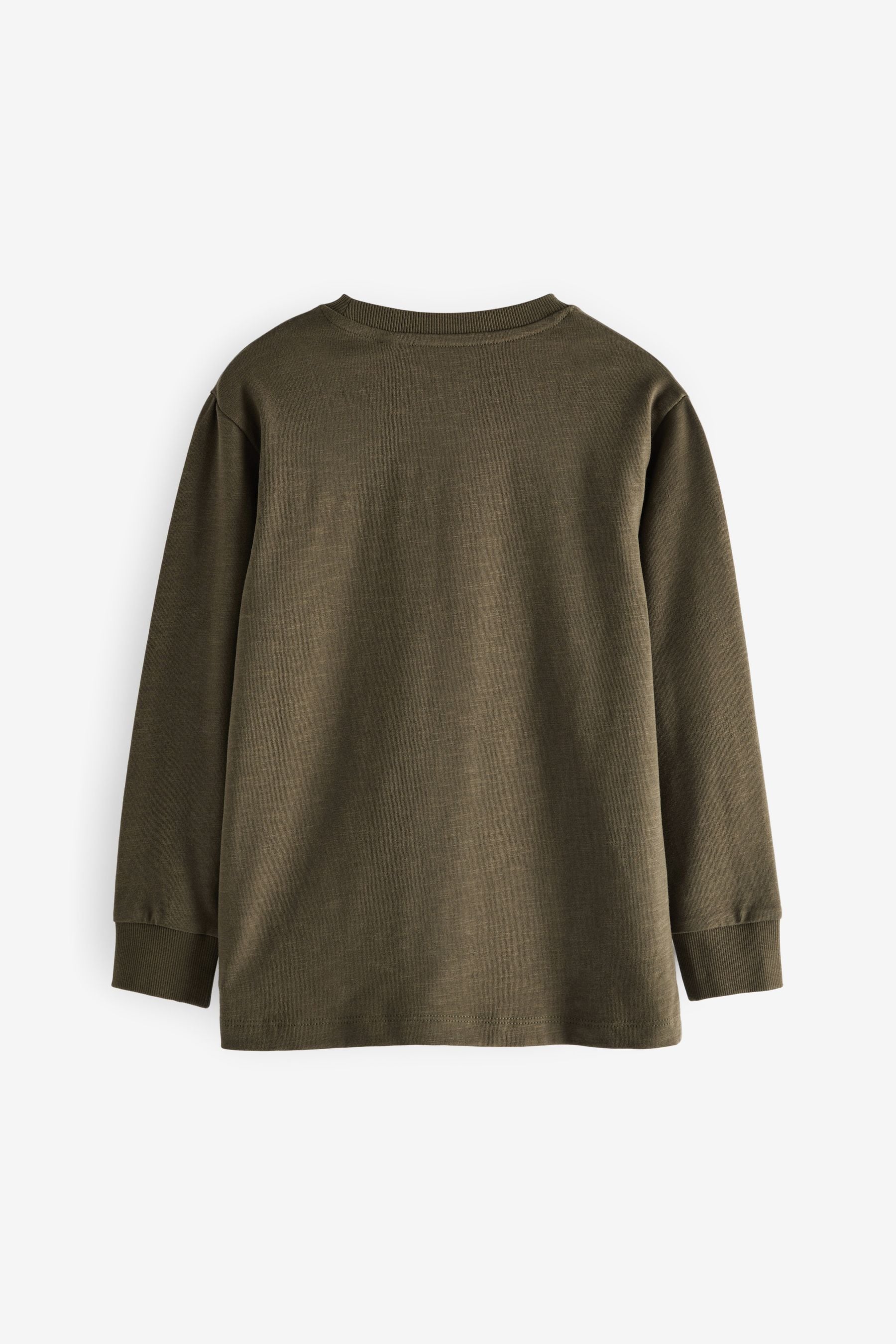 Buy Tan Brown/Khaki Green 4 Pack Long Sleeve Cosy T-Shirts (3-16yrs ...
