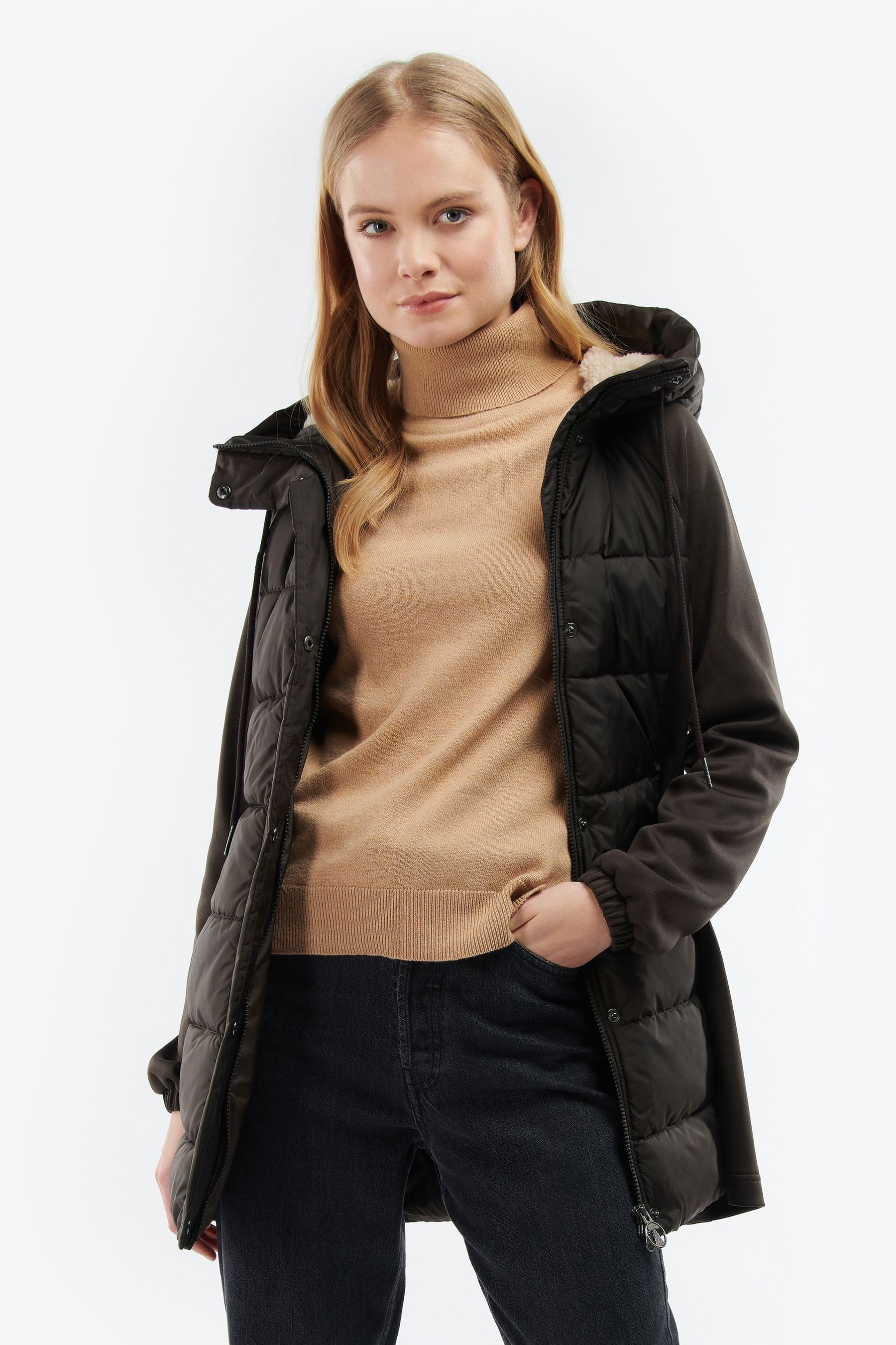 Buy Barbour® Coastal Longline Padded Fleece Lined Hooded Hybrid Kennard